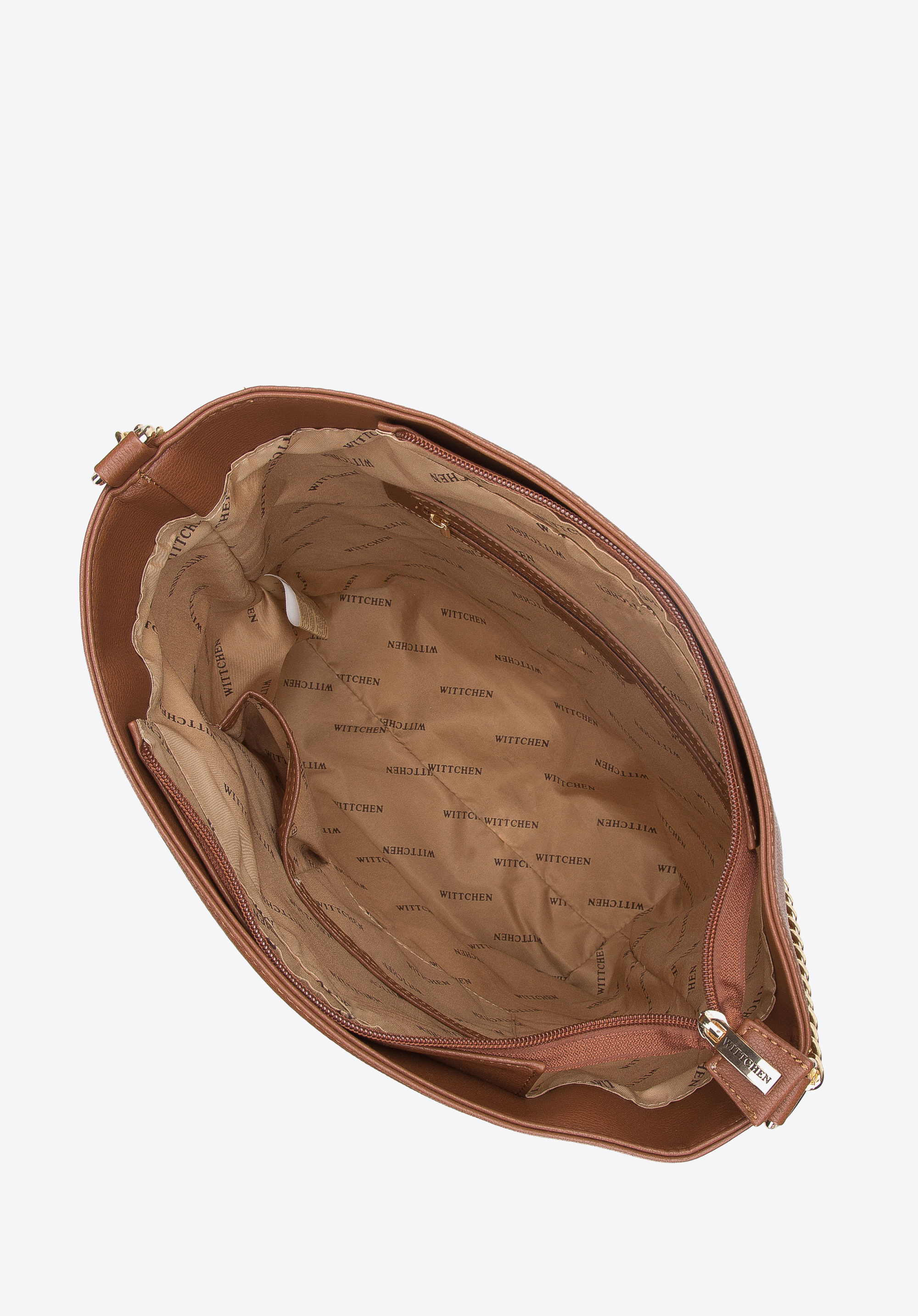 Torebka worek z plecionką na łańcuszku