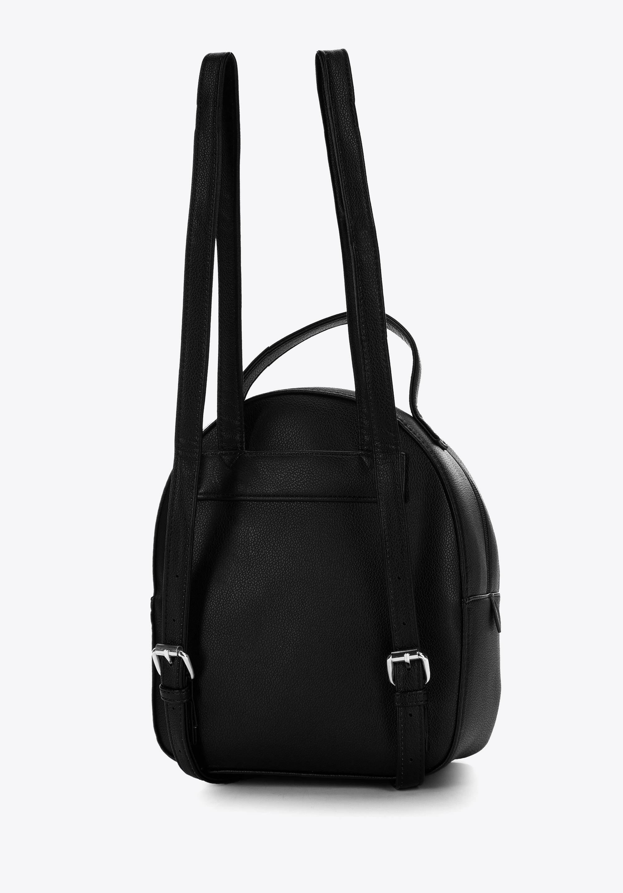 Damski plecak z ekoskóry zaokrąglony mały