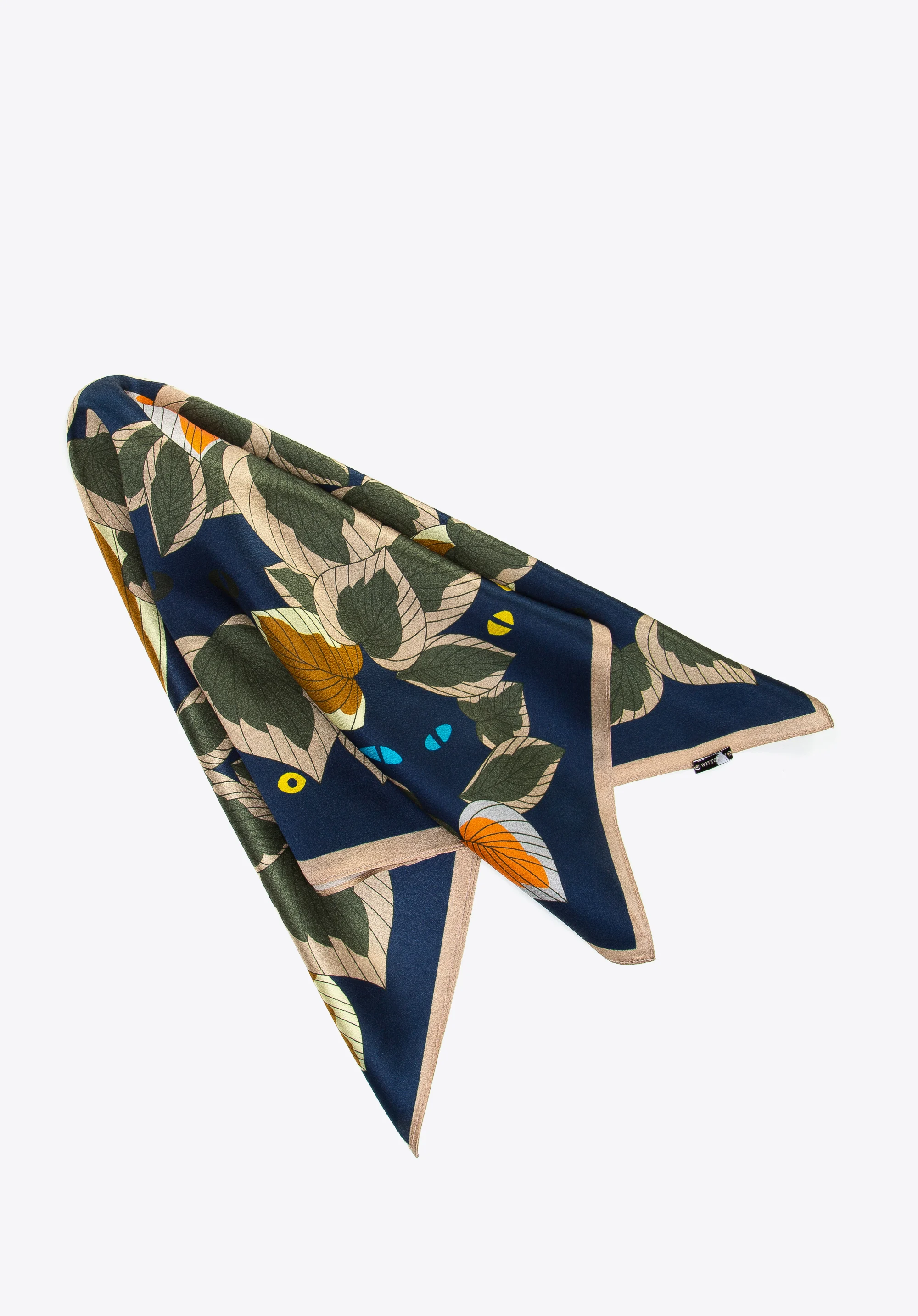 Damska apaszka jedwabna we wzory