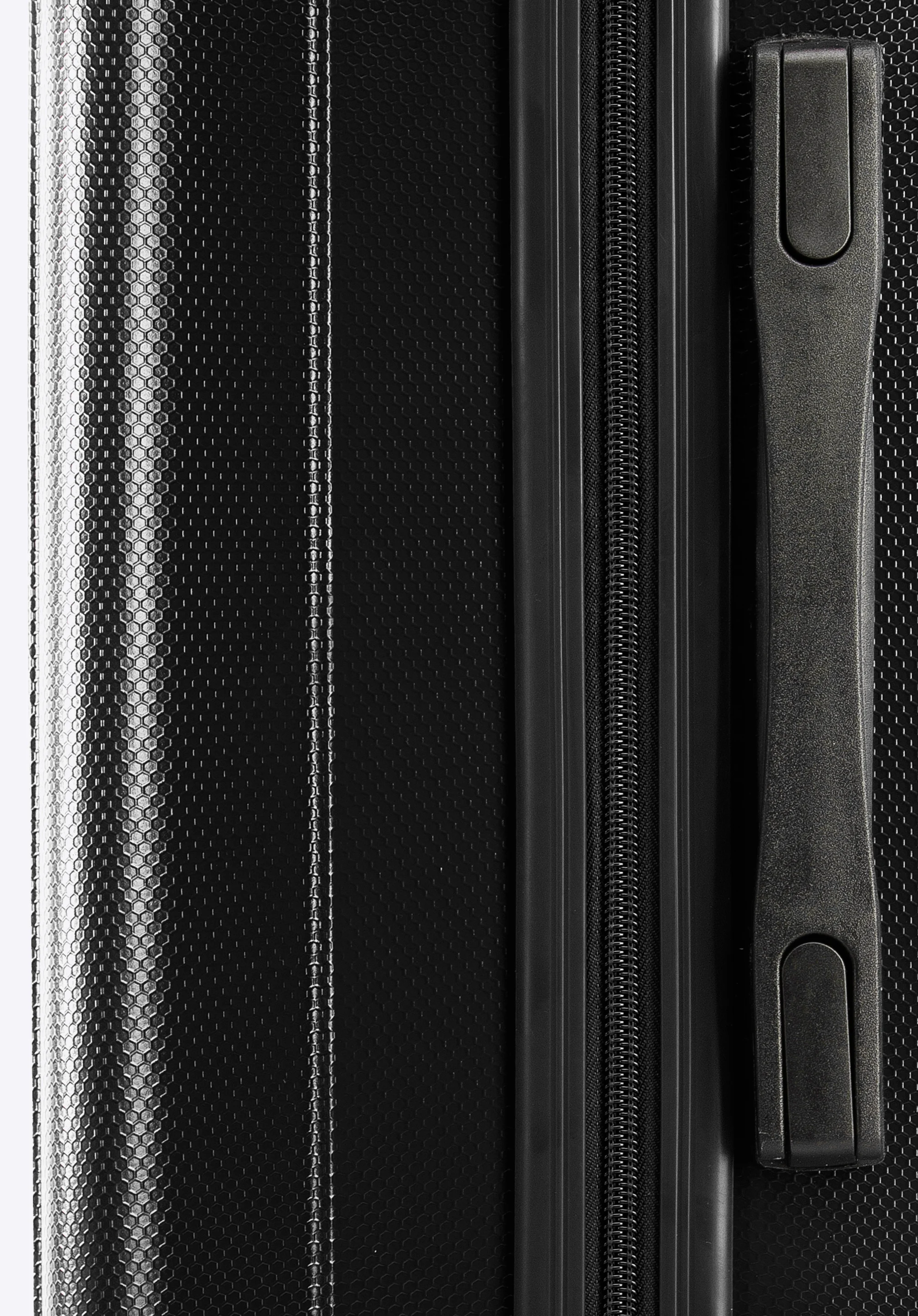 Walizka kabinowa z polikarbonu z pionowymi tłoczeniami