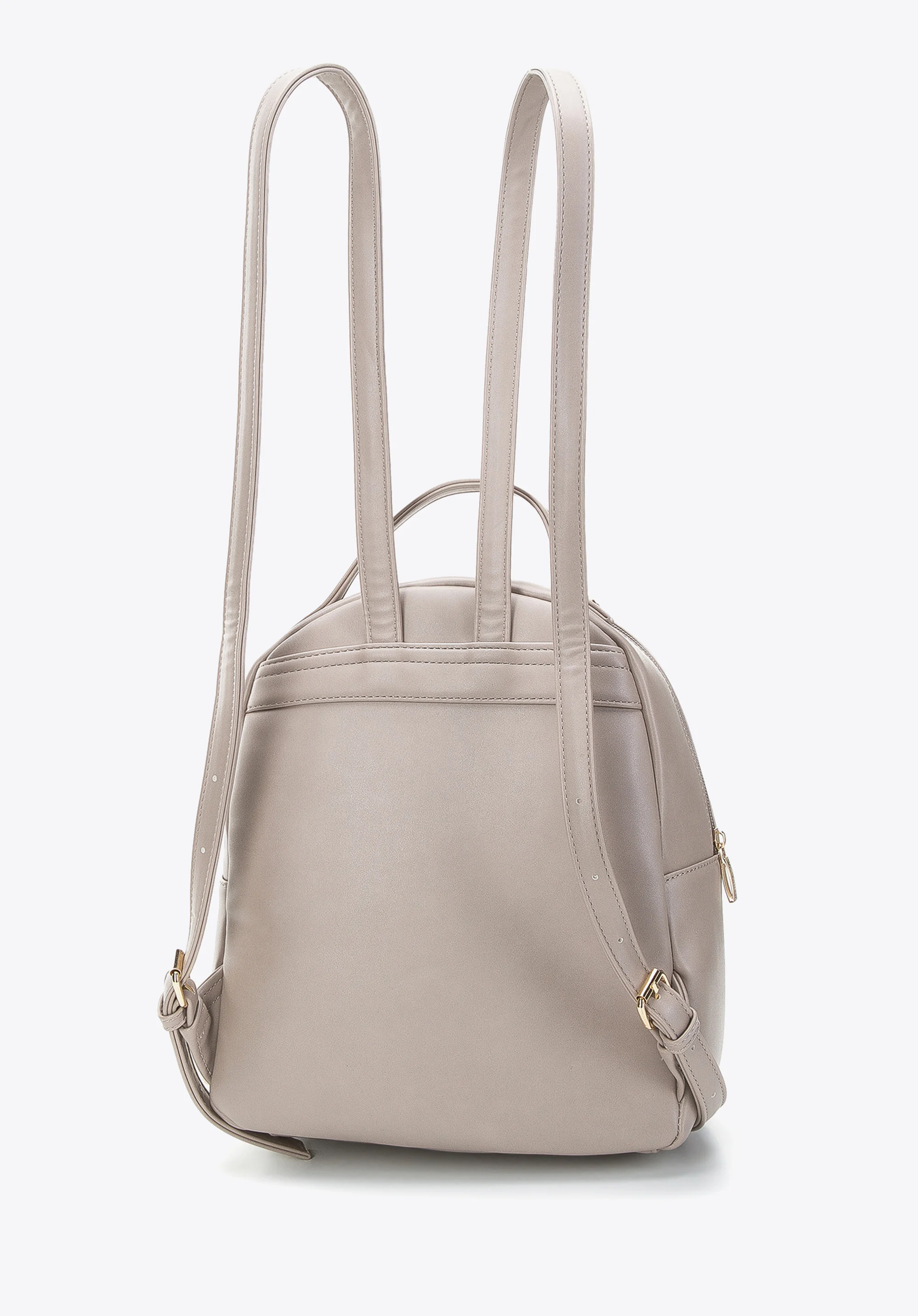 Damski plecak z ekoskóry z obszytą kieszenią z przodu