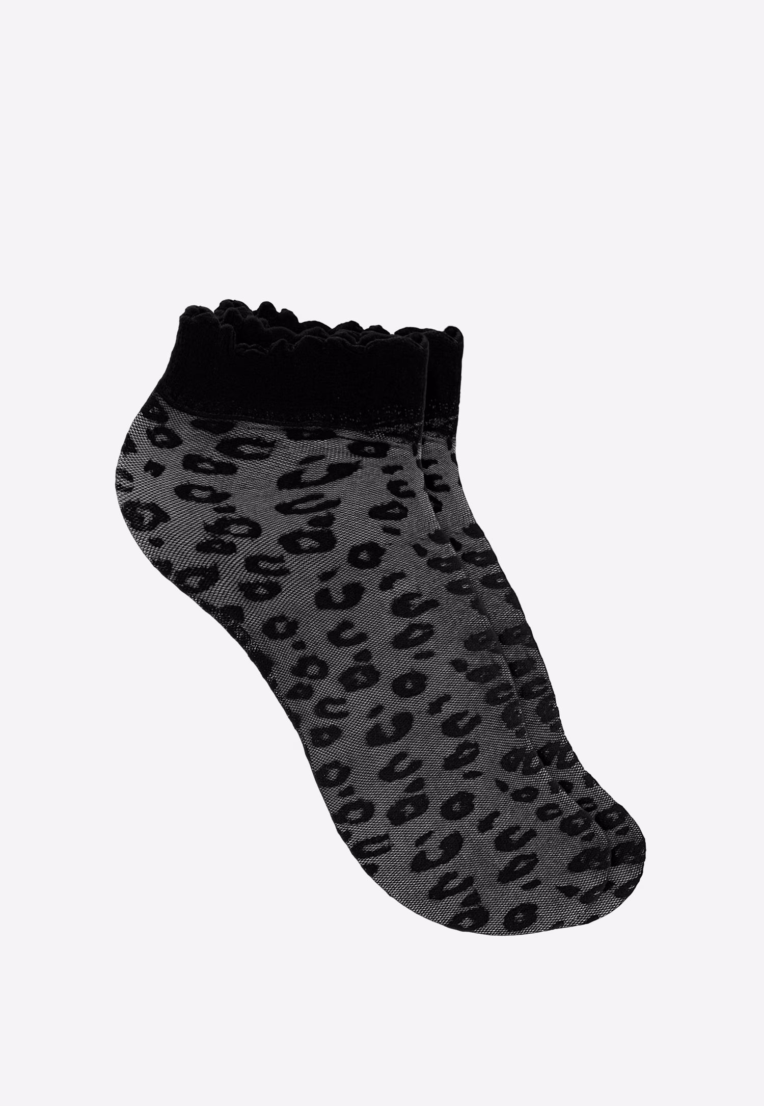 Dwupak stopek rajstopowych ze wzorem w cętki