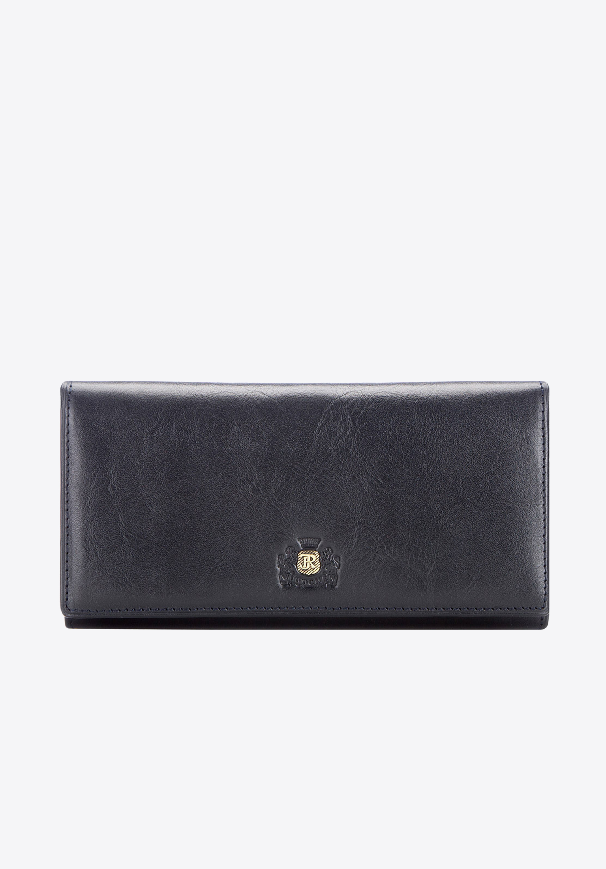 Damski portfel ze skóry z herbem duży