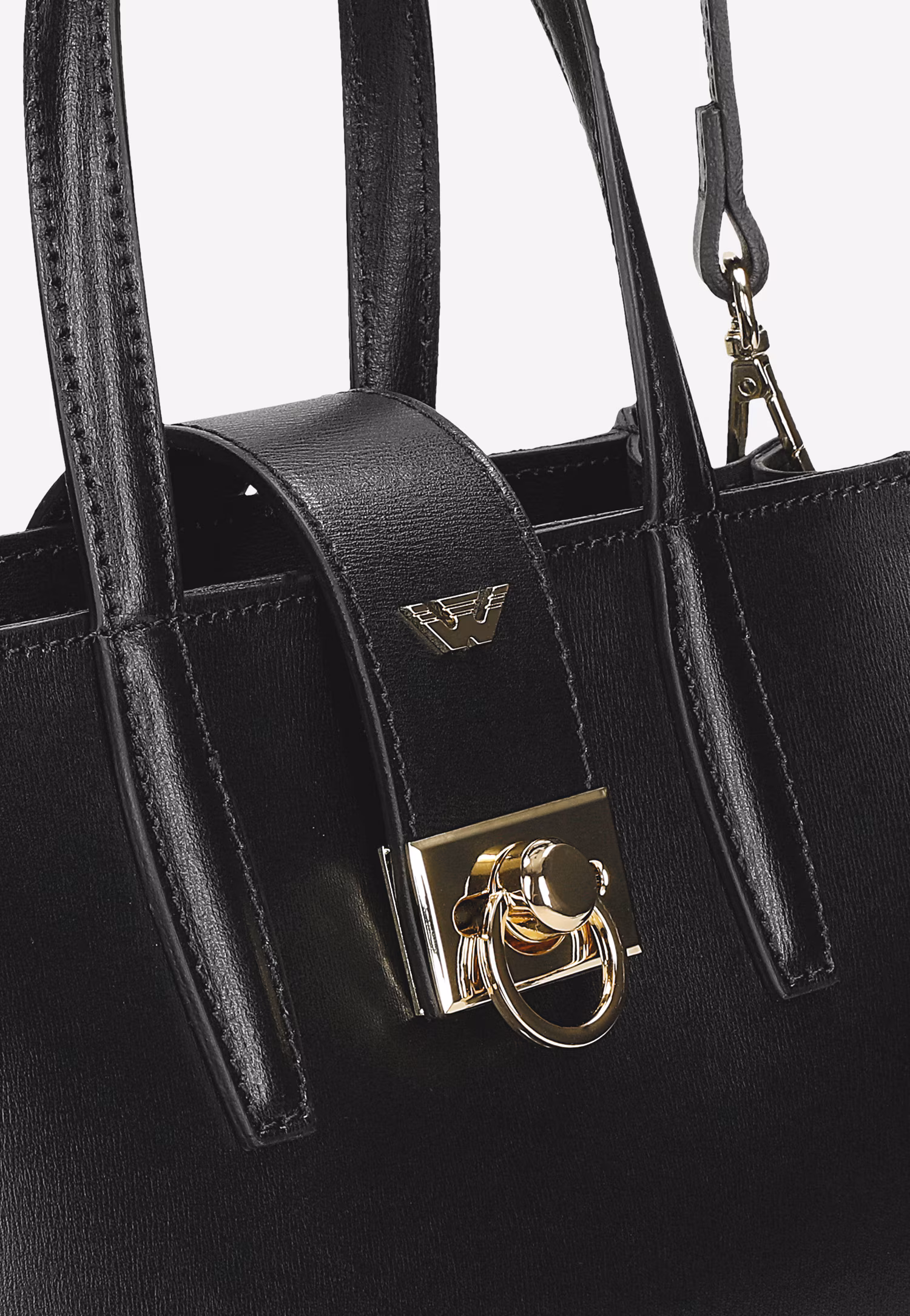 Bordowy skórzany kuferek ze złotym zapięciem