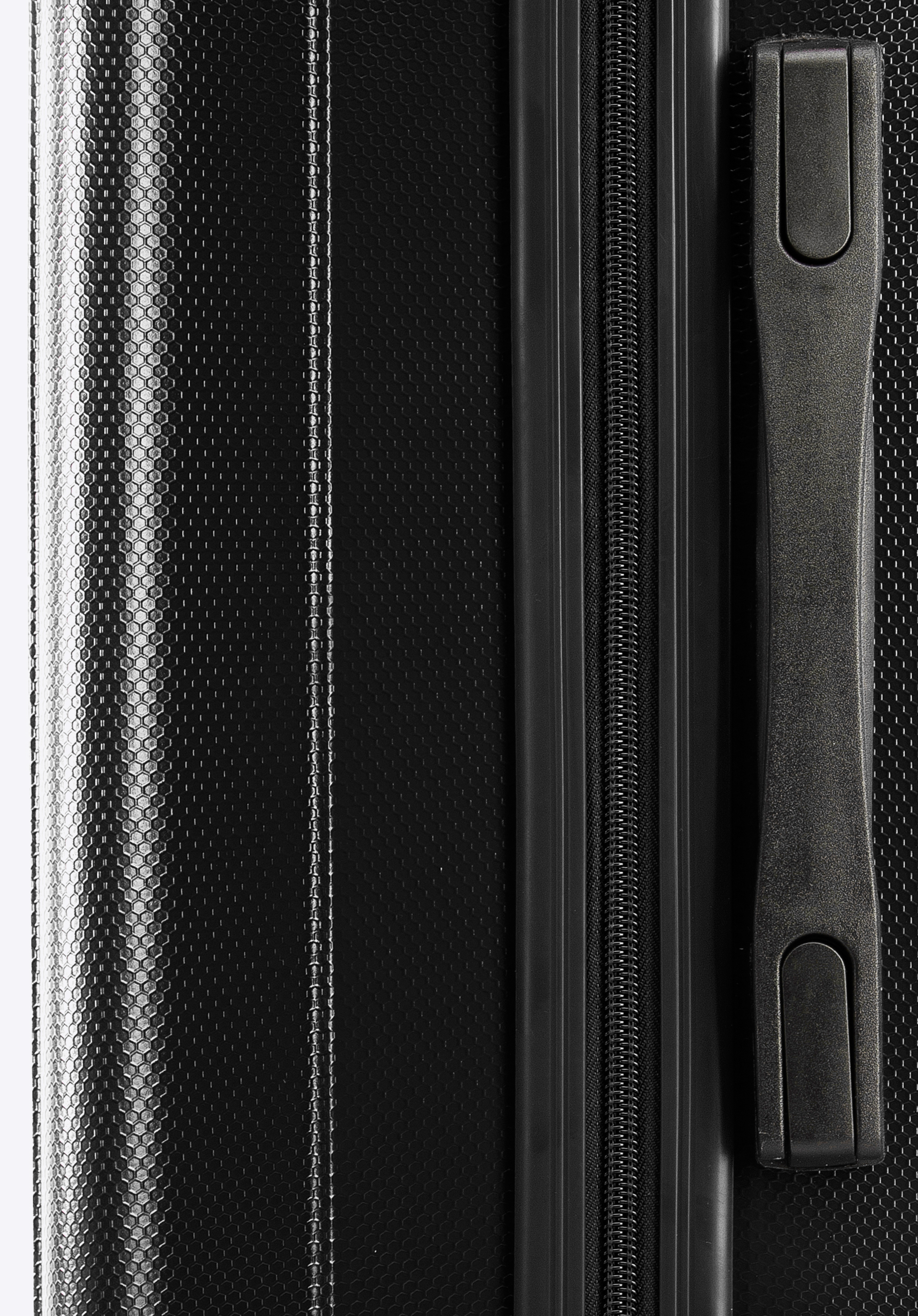 Walizka kabinowa z polikarbonu z pionowymi tłoczeniami