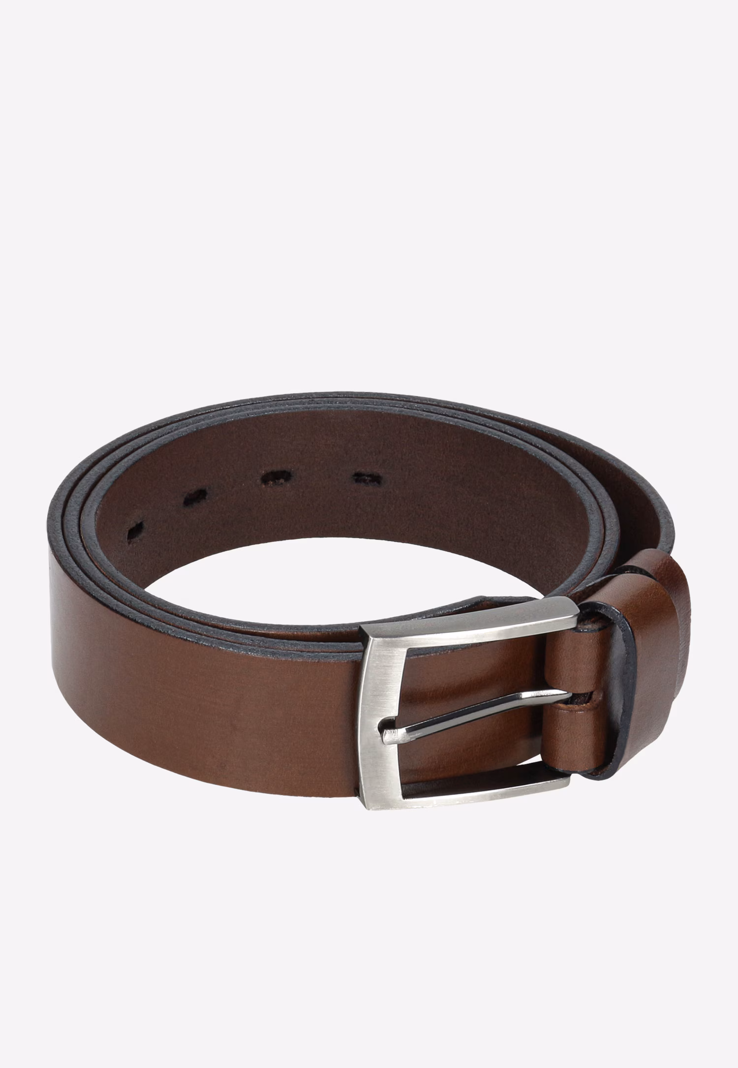Brązowy, stylowy pasek męski