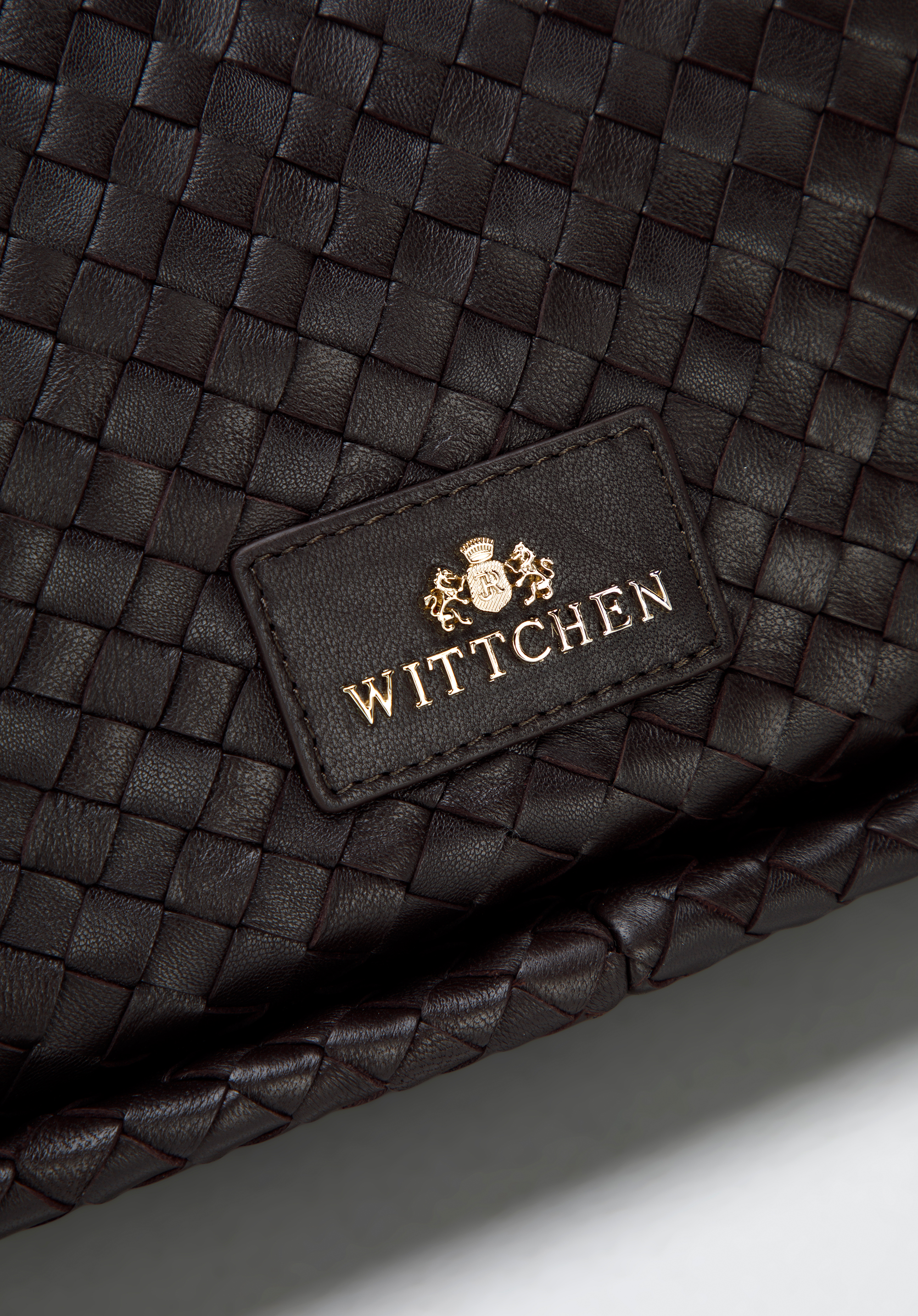 Torebka bagietka ze skórzanej plecionki duża