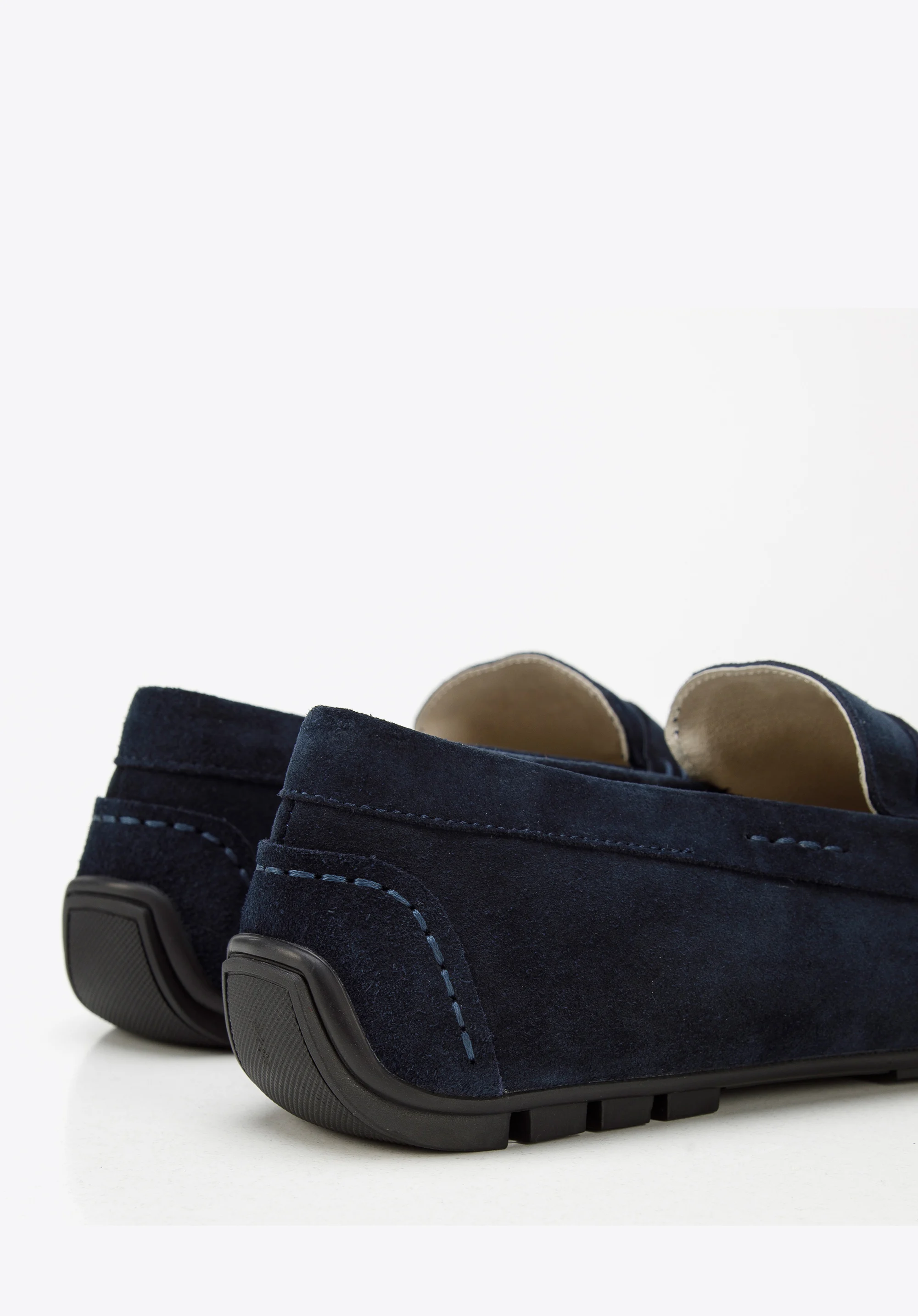 Męskie mokasyny pensówki zamszowe na giętkiej podeszwie