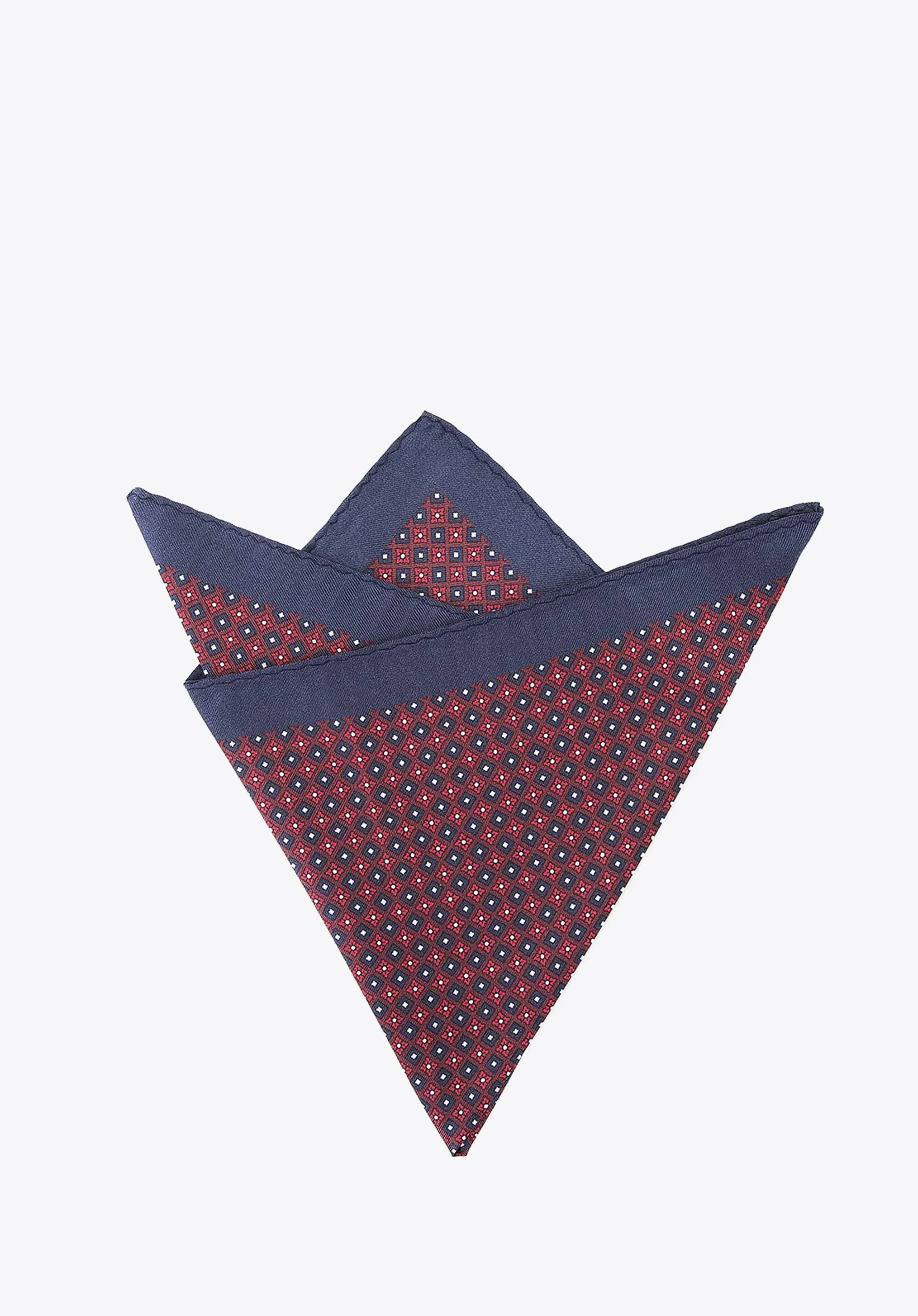 Poszetka z jedwabiu wzorzysta duża