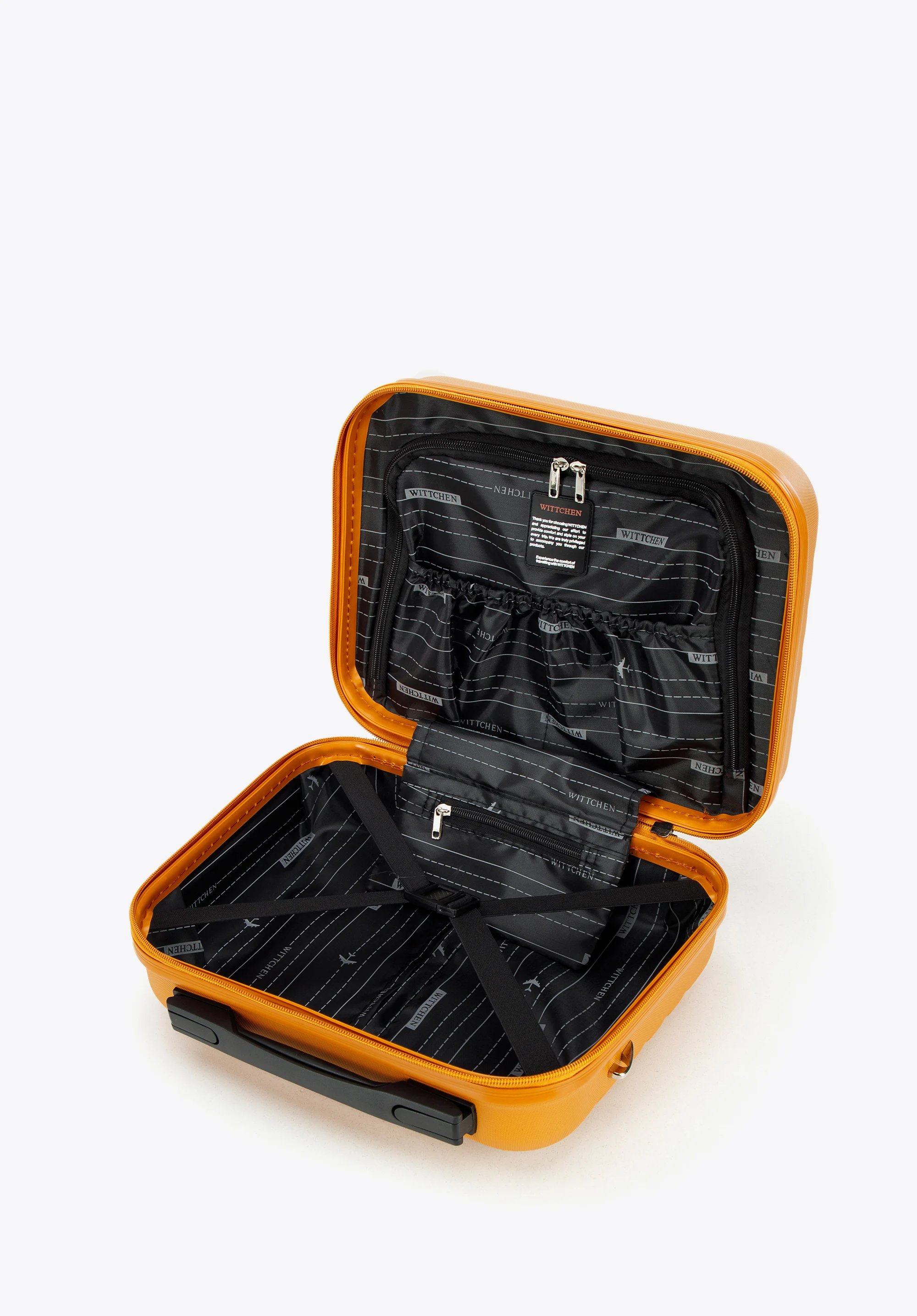 Walizka kabinowa z ABS-u z geometrycznym tłoczeniem