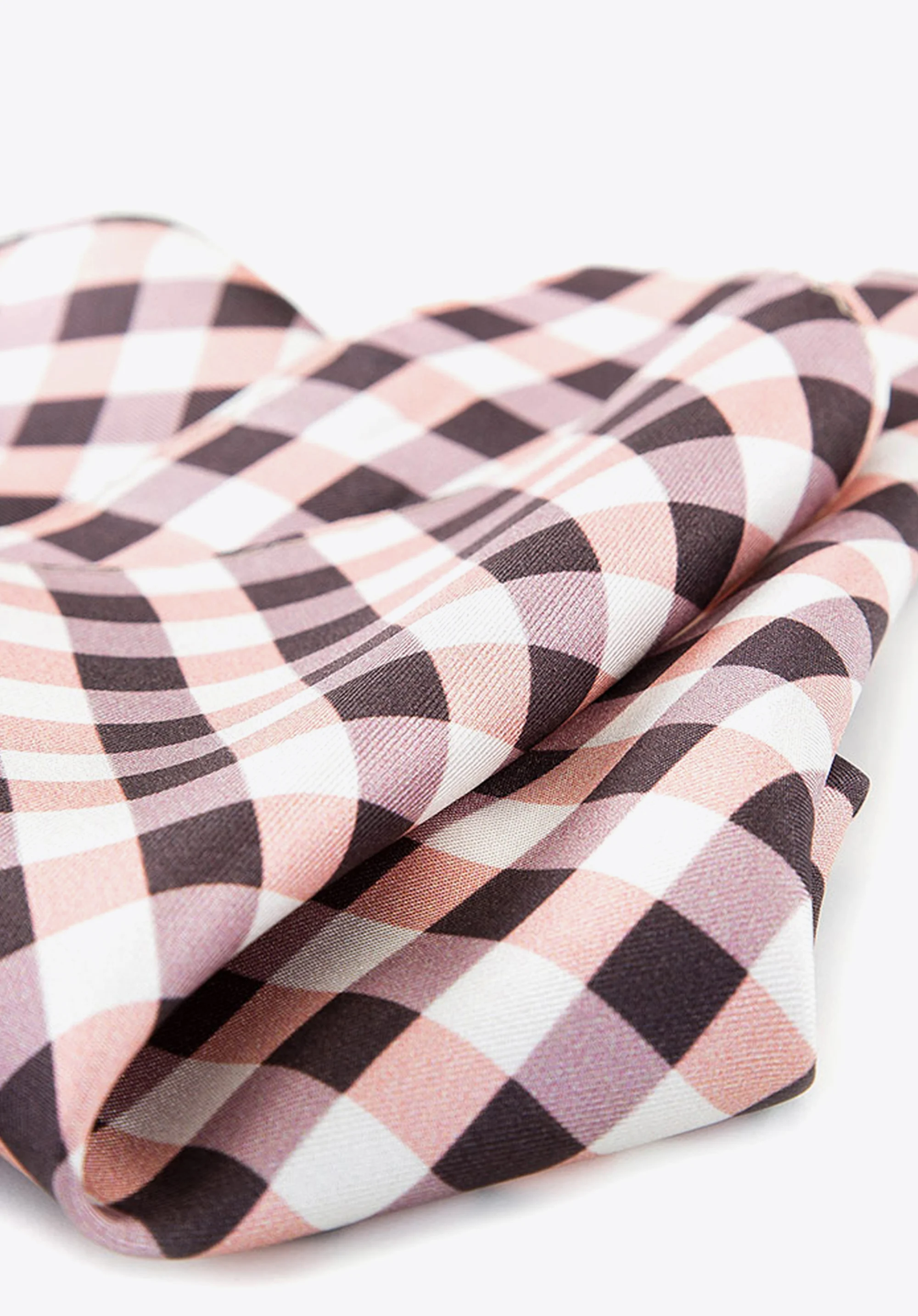 Poszetka z jedwabiu wzorzysta duża