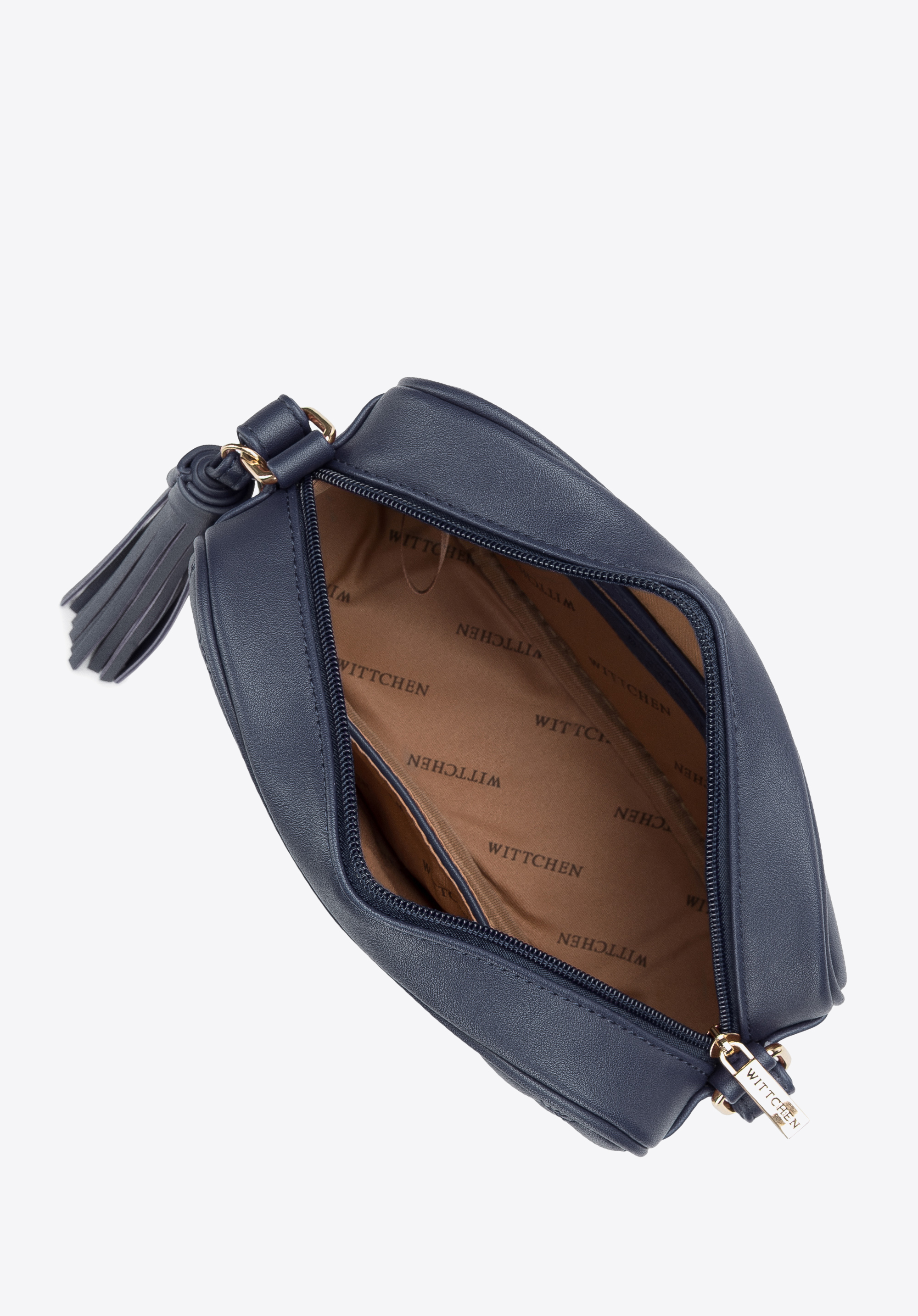 Damska listonoszka z pikowanej ekoskóry z chwostem