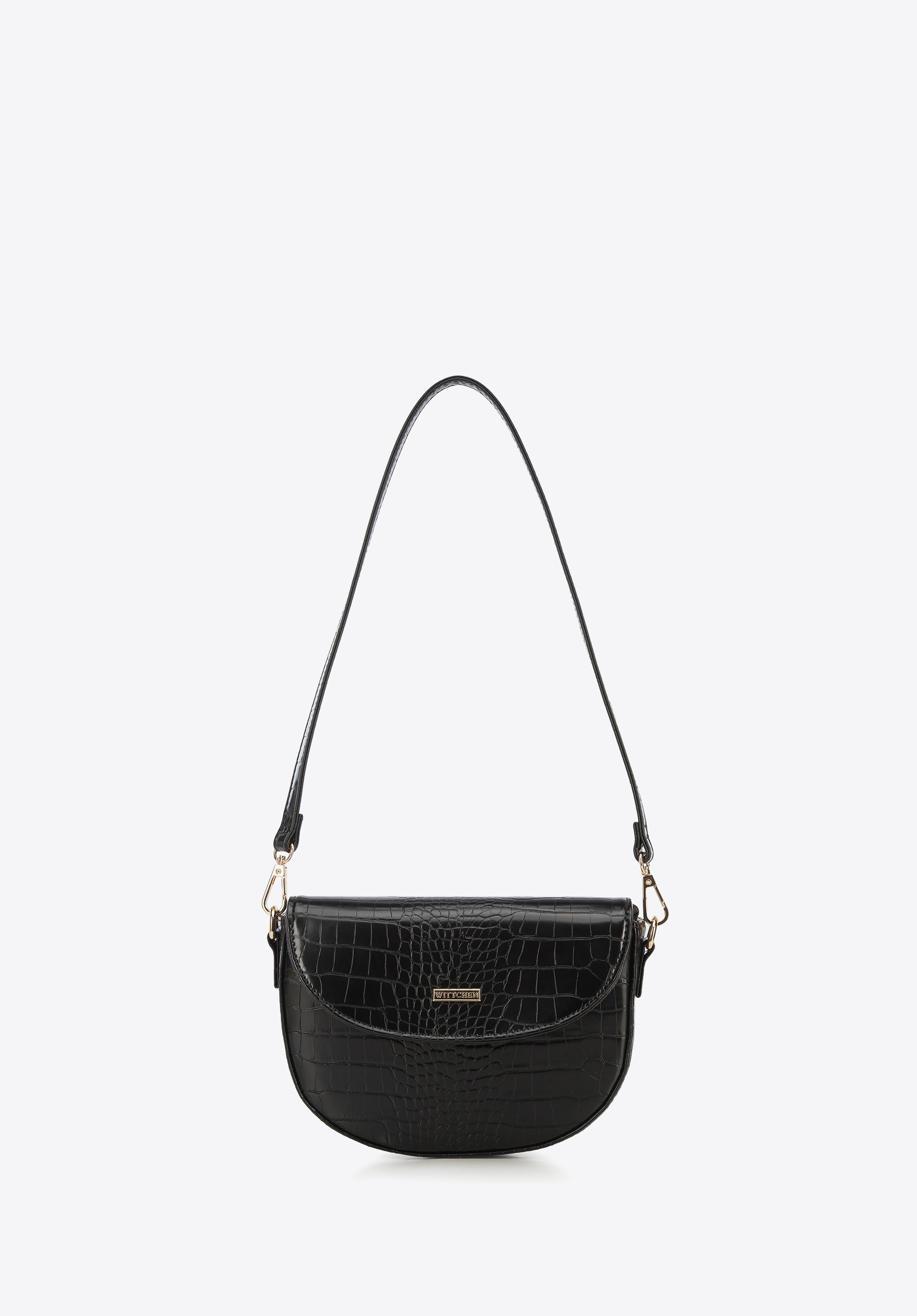 Damska torebka z ekoskóry półokrągła