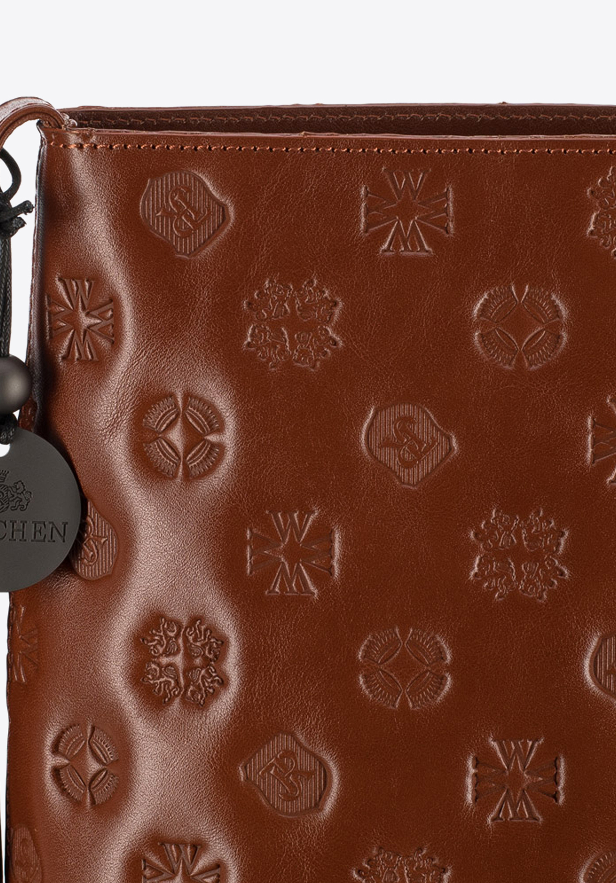 Damska listonoszka skórzana z monogramem duża