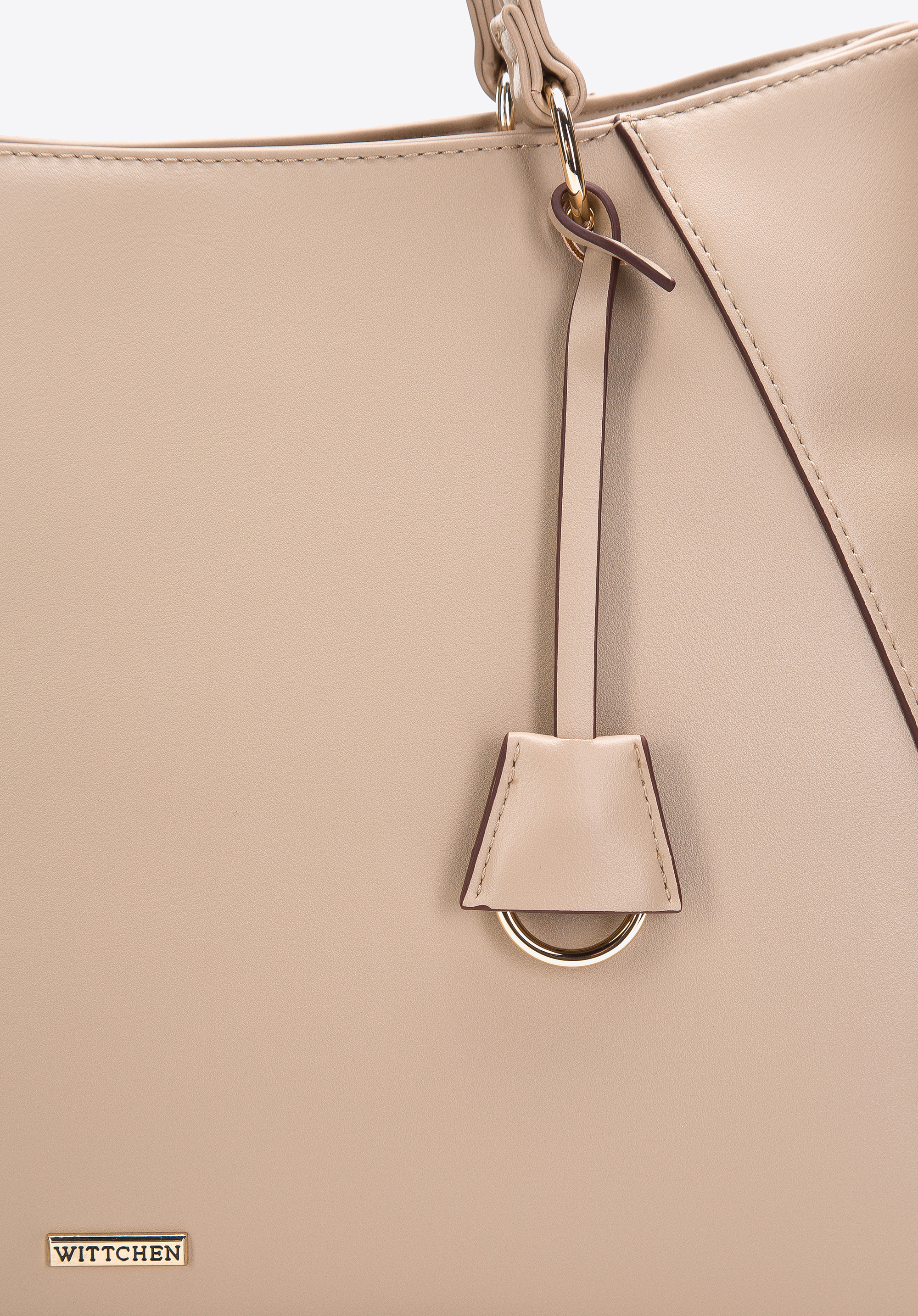 Torebka shopperka z matowej ekoskóry zaokrąglona