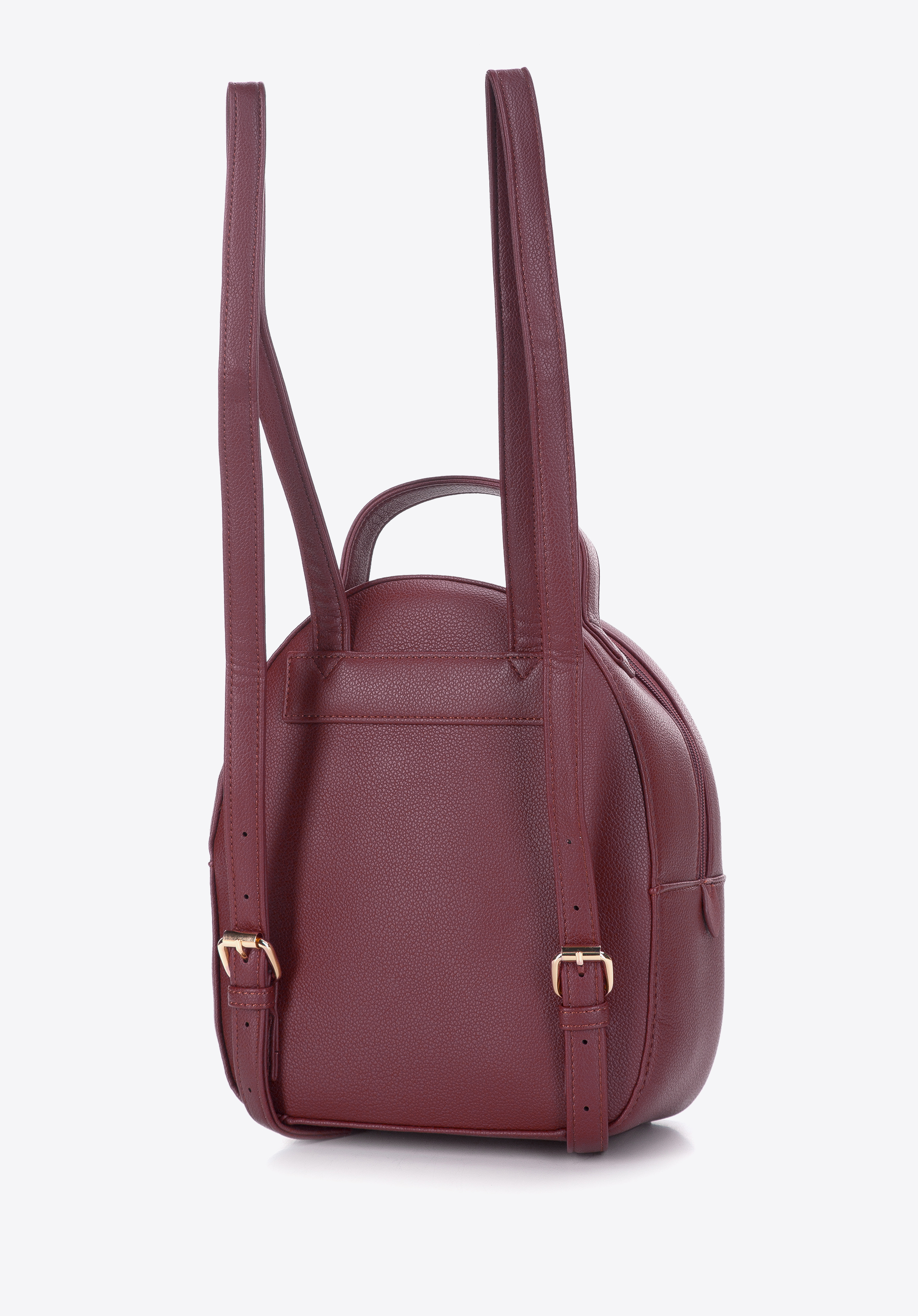 Damski plecak z ekoskóry zaokrąglony mały