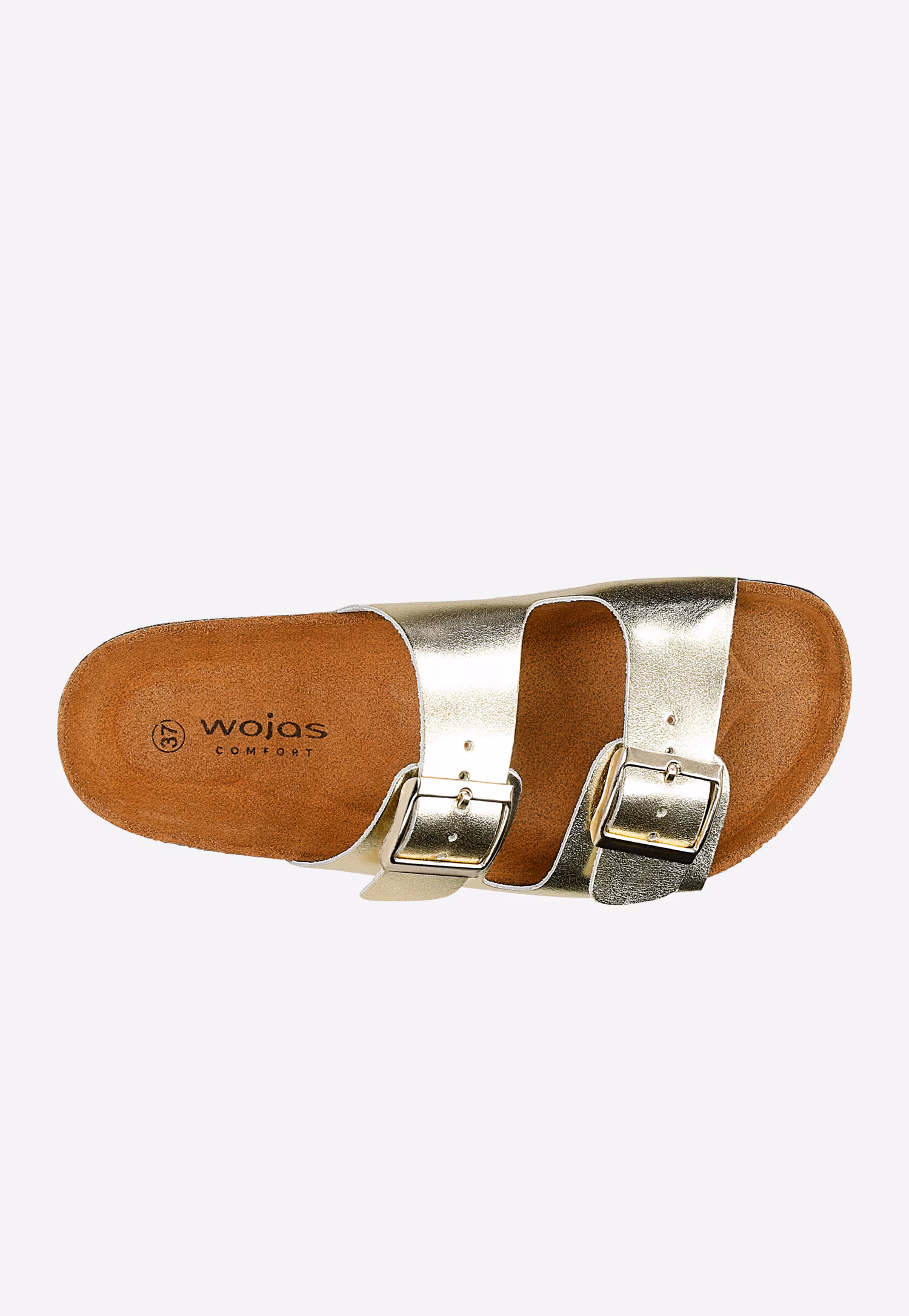 Złote klapki damskie na wygodnej podeszwie