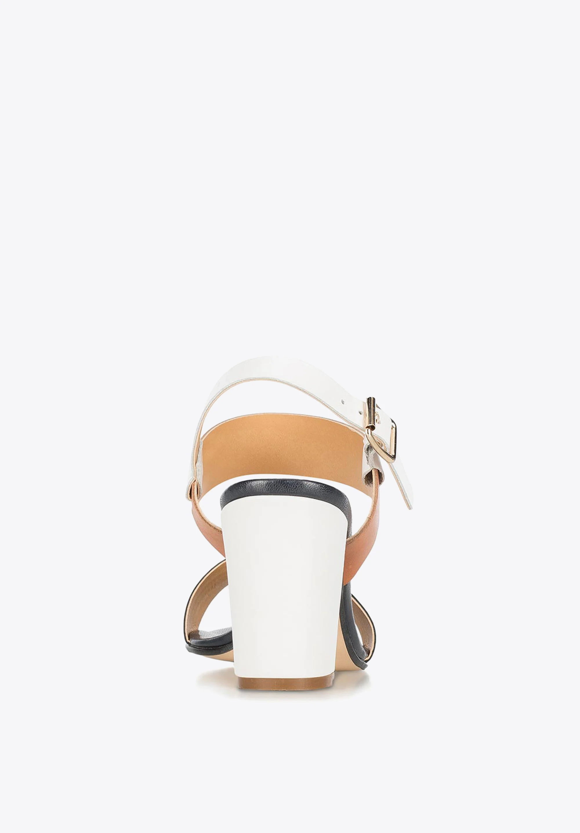 Damskie sandały z kolorowych skór