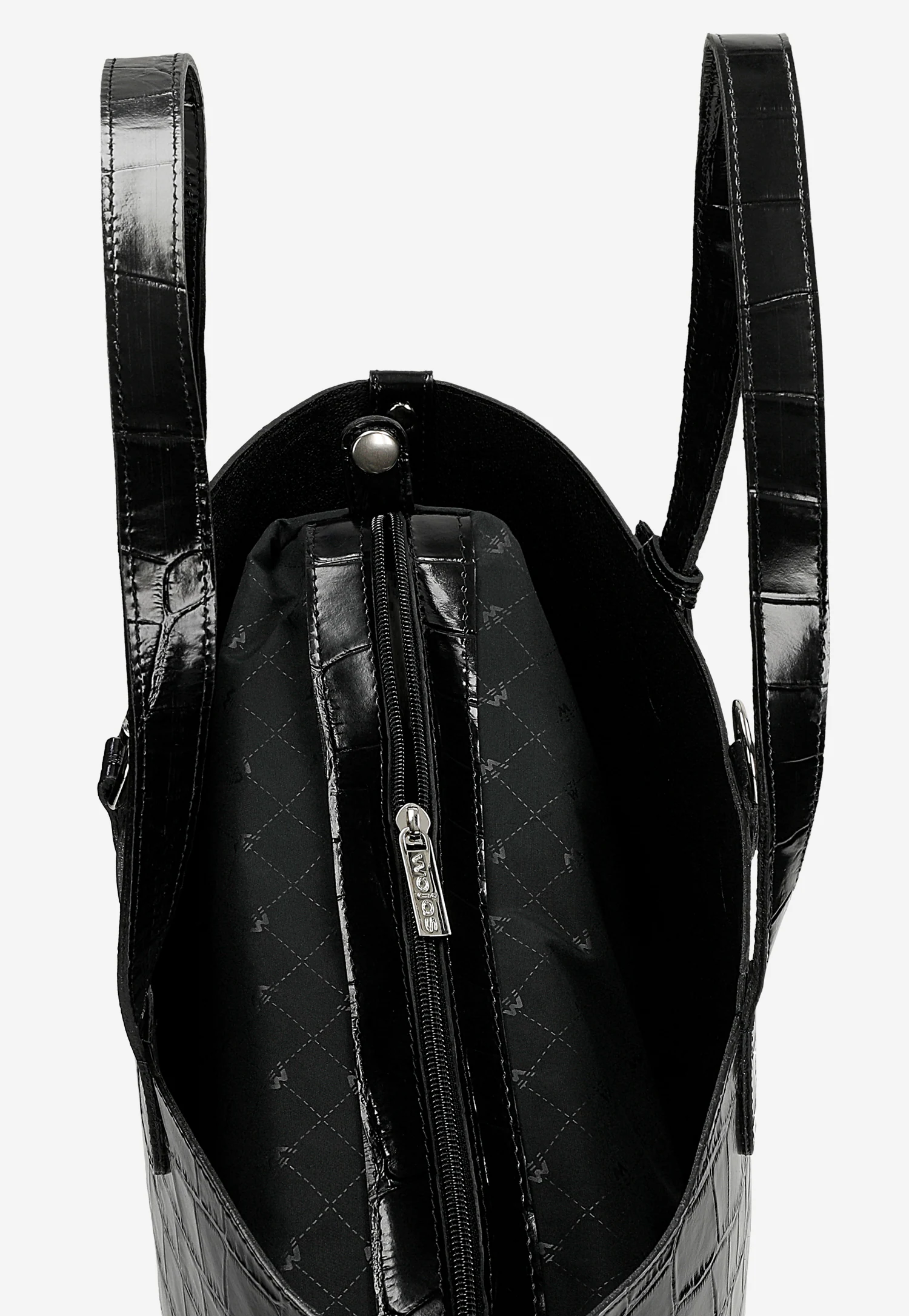 Duża torebka damska z tłoczeniem w zwierzęcy print