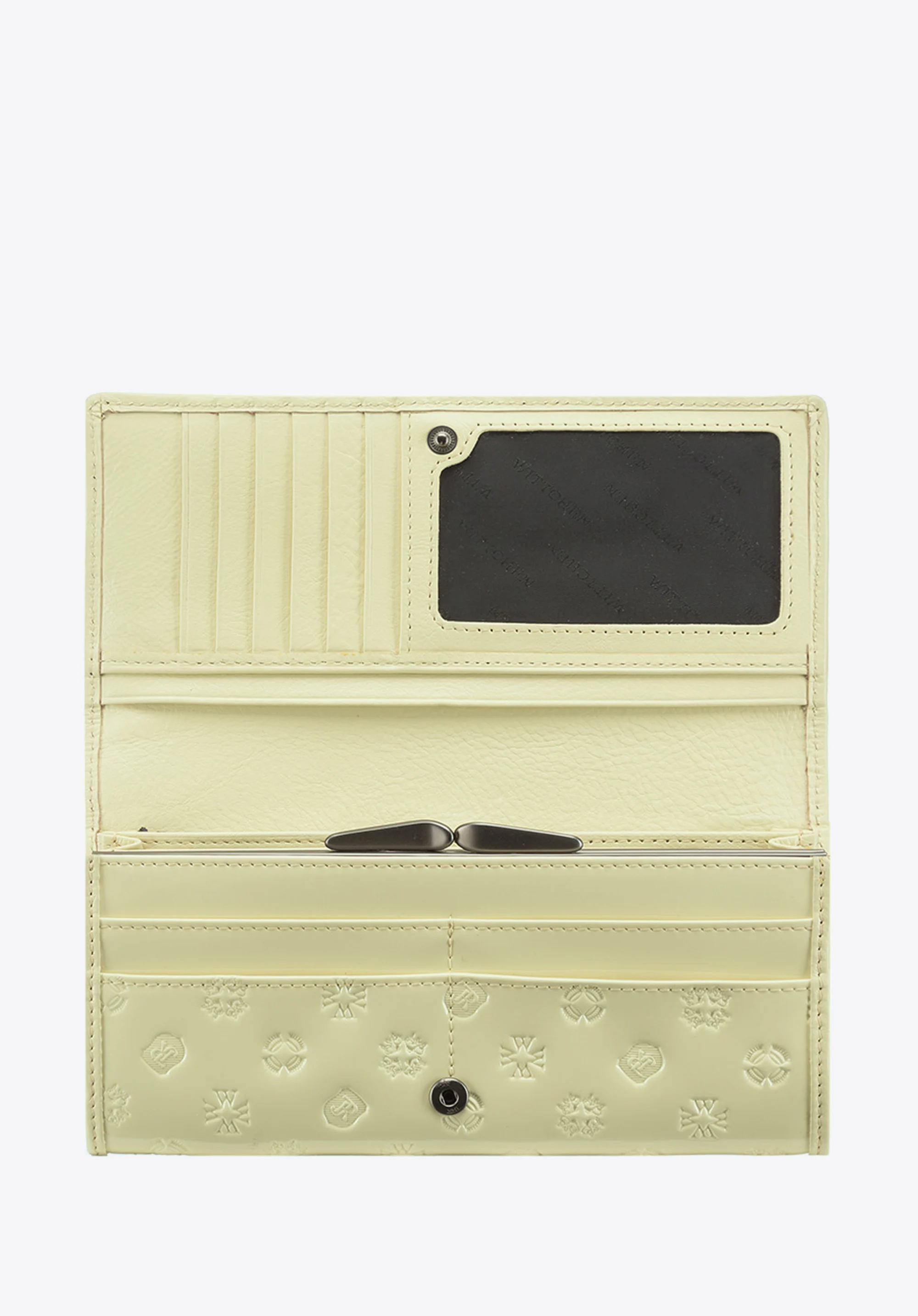 Damski portfel skórzany tłoczony w monogram