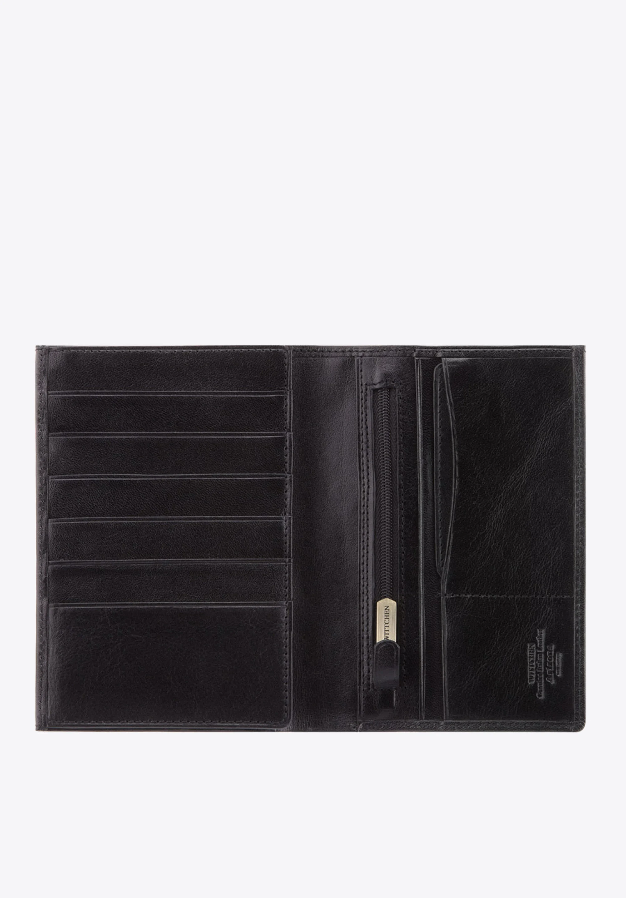 Męski portfel z połyskliwej skóry