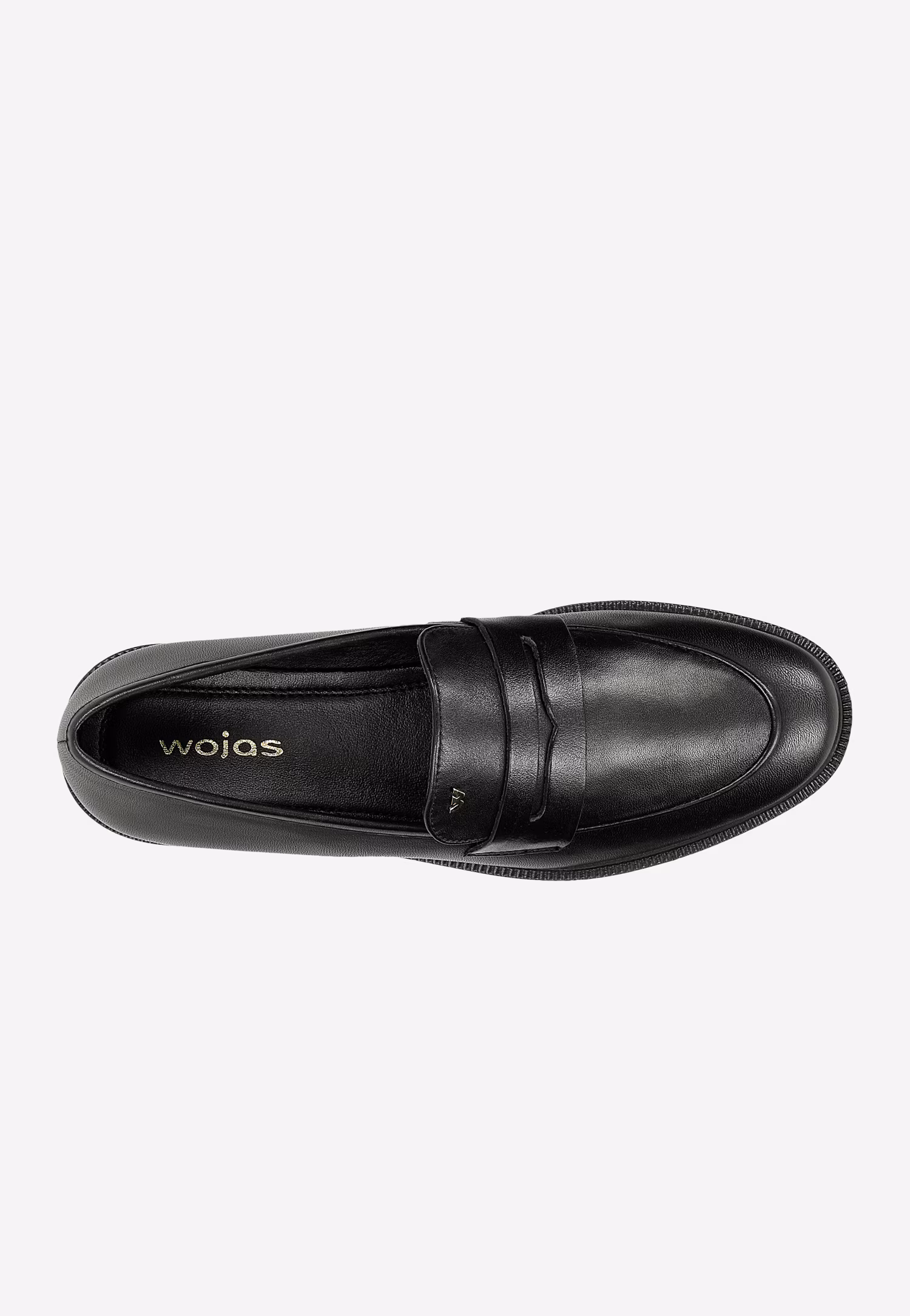 Czarne skórzane mokasyny damskie penny loafers