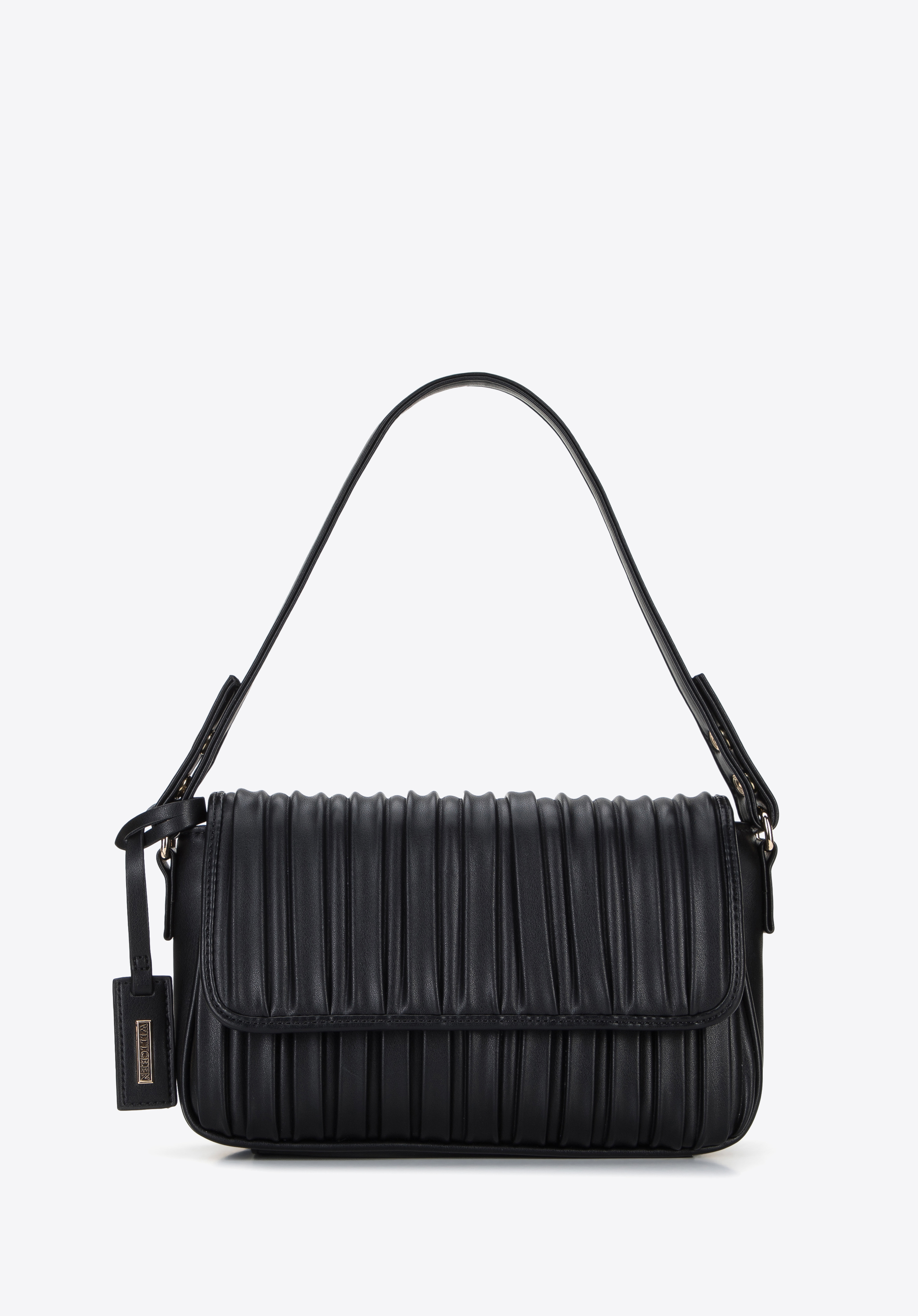 Torebka bagietka z marszczonej ekoskóry