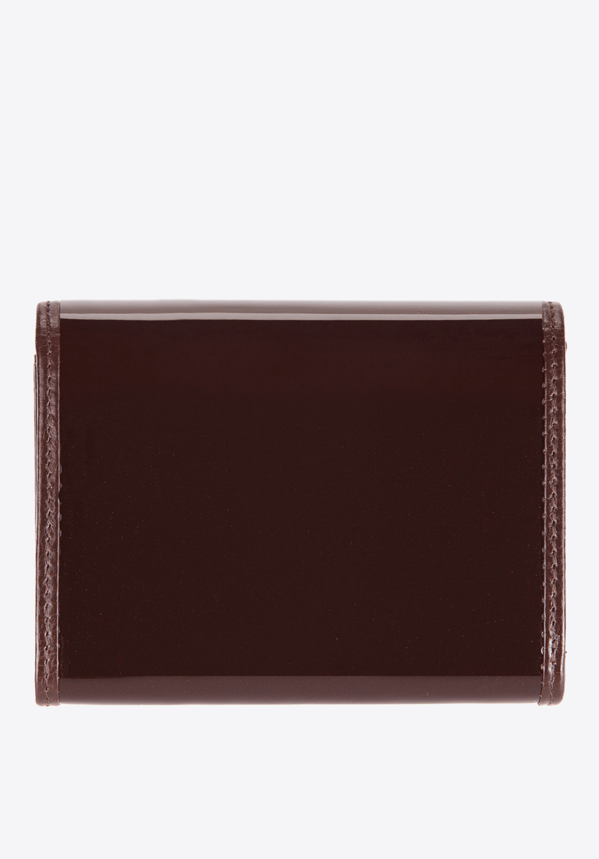 Damski portfel ze skóry lakierowany średni