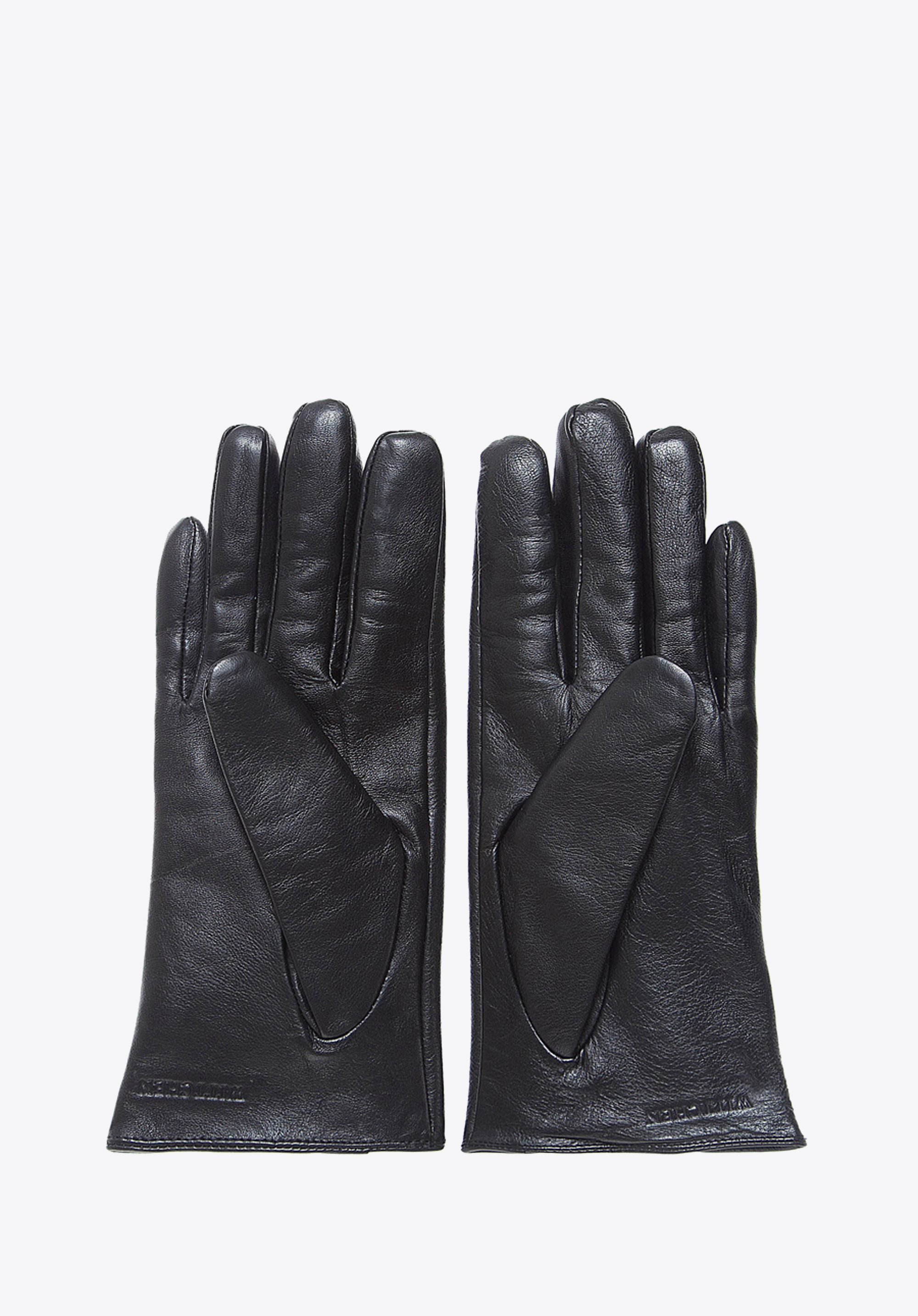 Damskie rękawiczki skórzane z wcięciem
