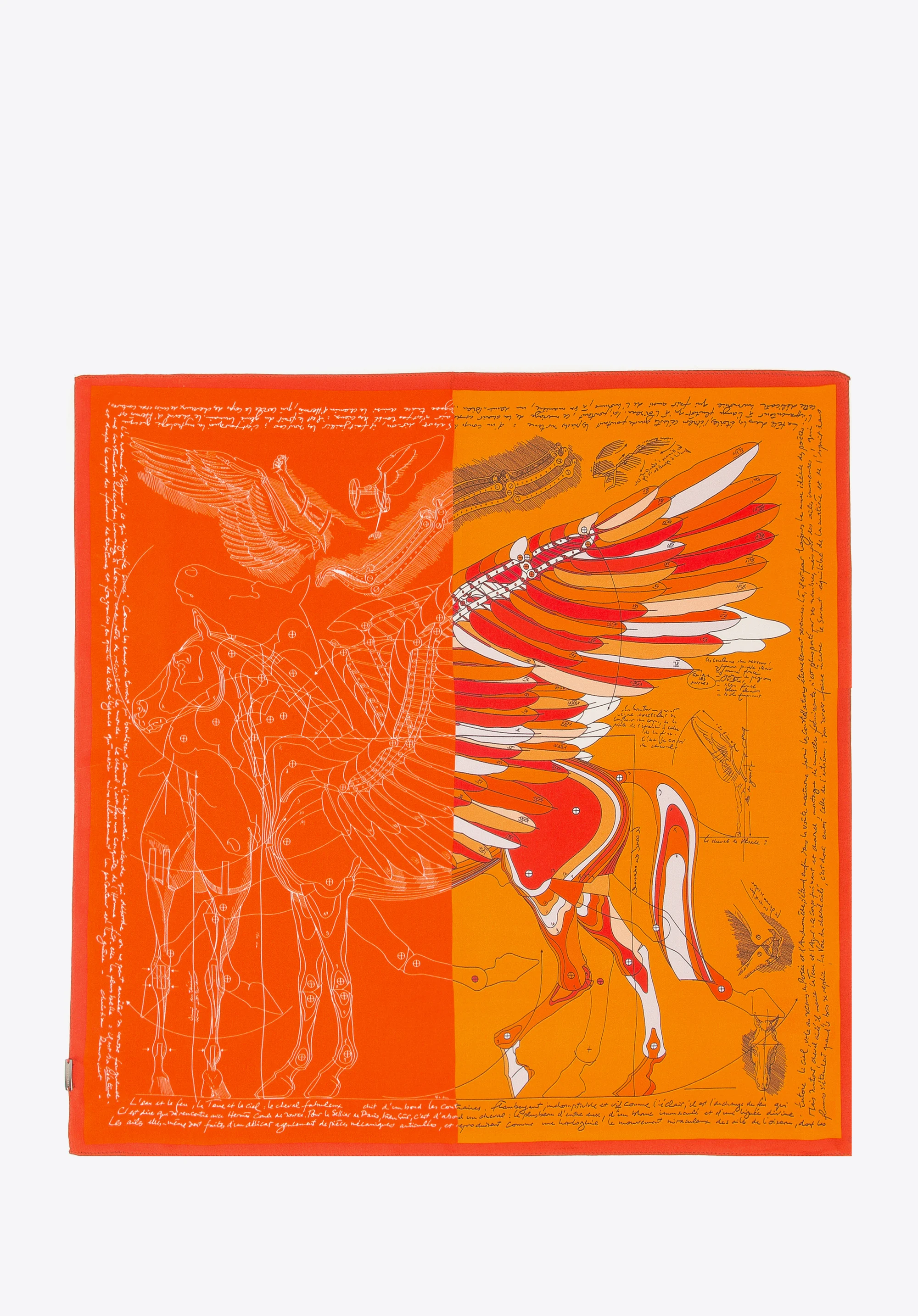 Damska apaszka jedwabna we wzory