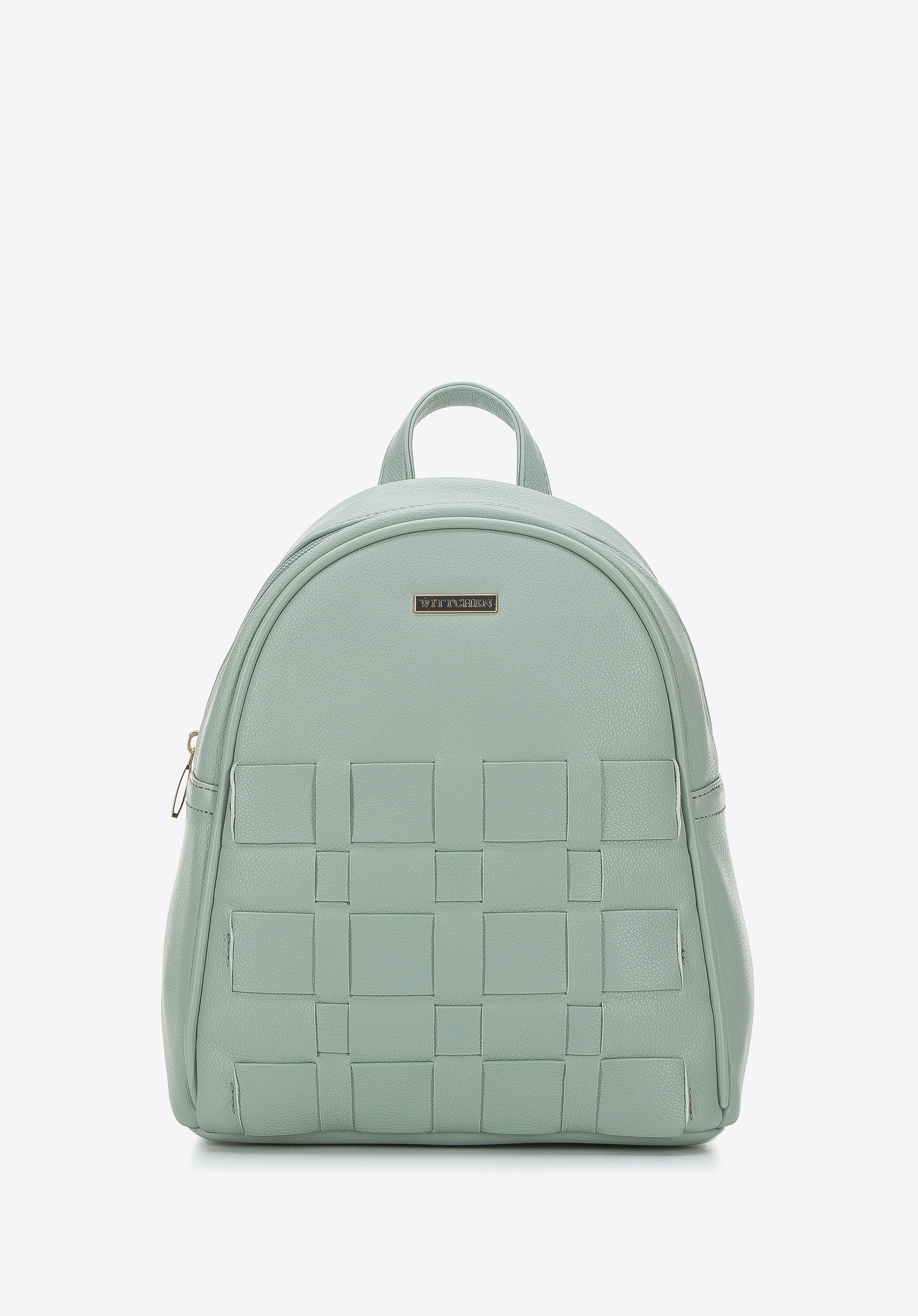 Damski plecak z ekoskóry z plecionką