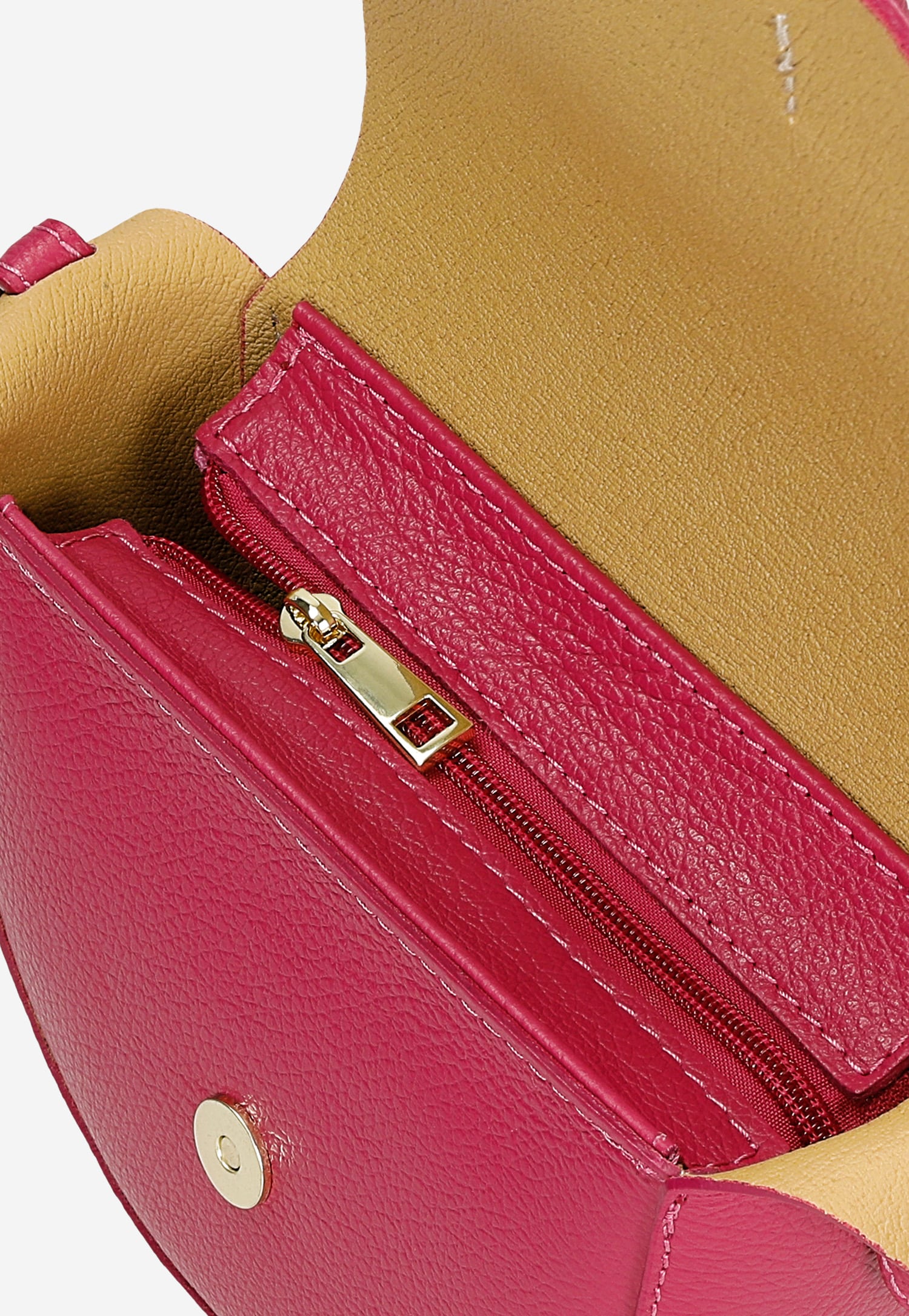 Jasnobrązowa skórzana torebka damska typu saddle bag