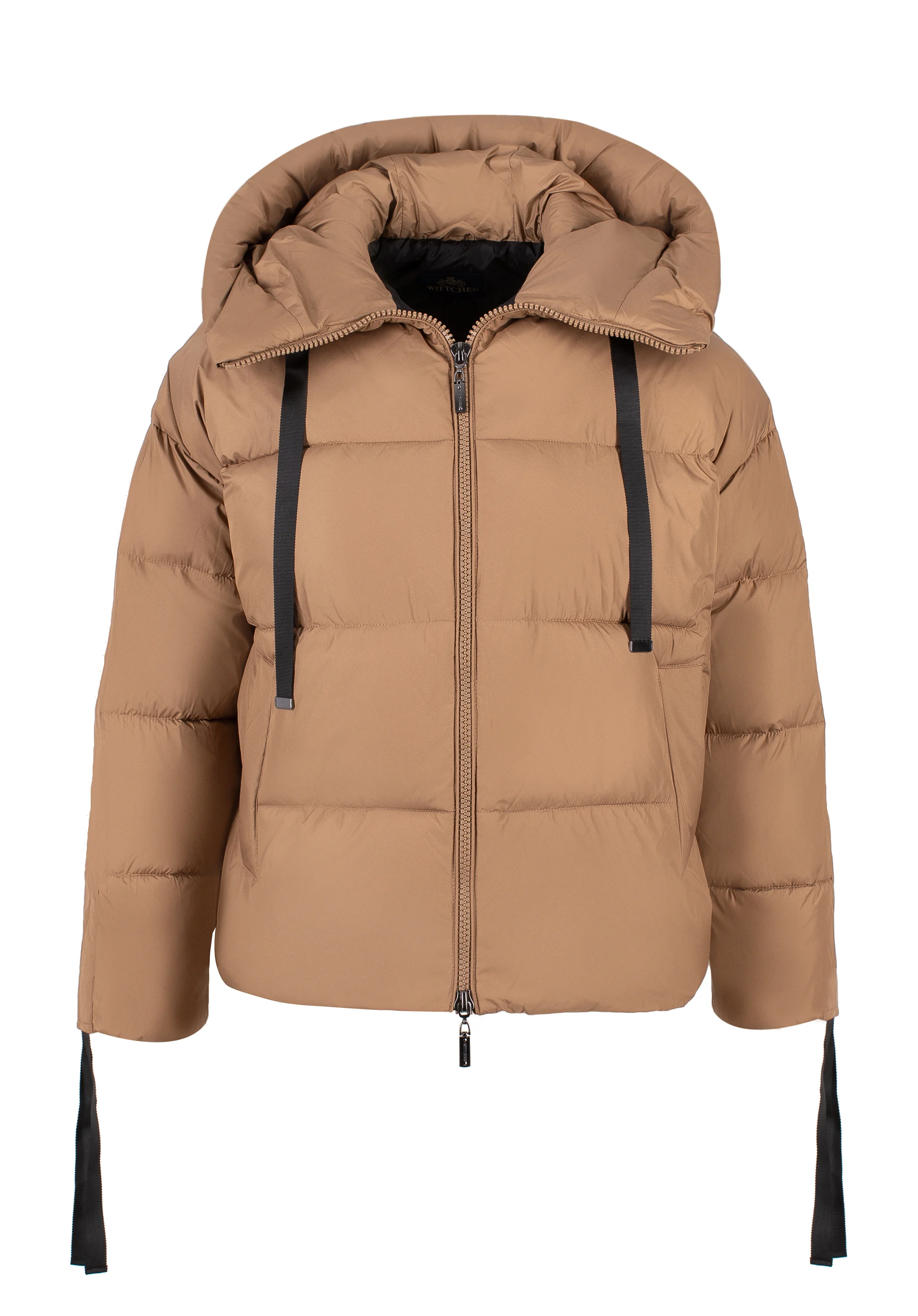 Damska kurtka oversizowa pikowana ze ściągaczami na rękawach