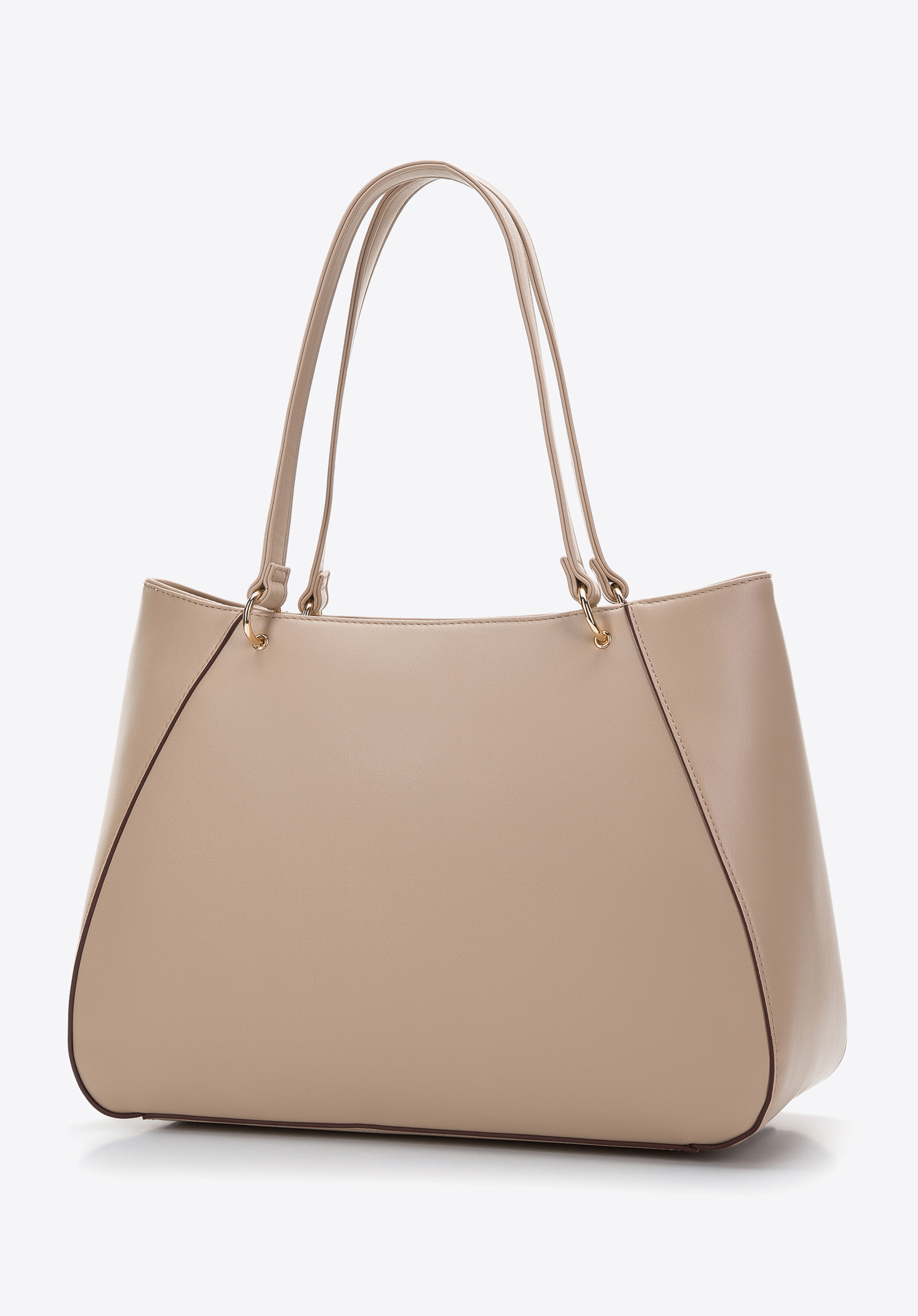 Torebka shopperka z matowej ekoskóry zaokrąglona