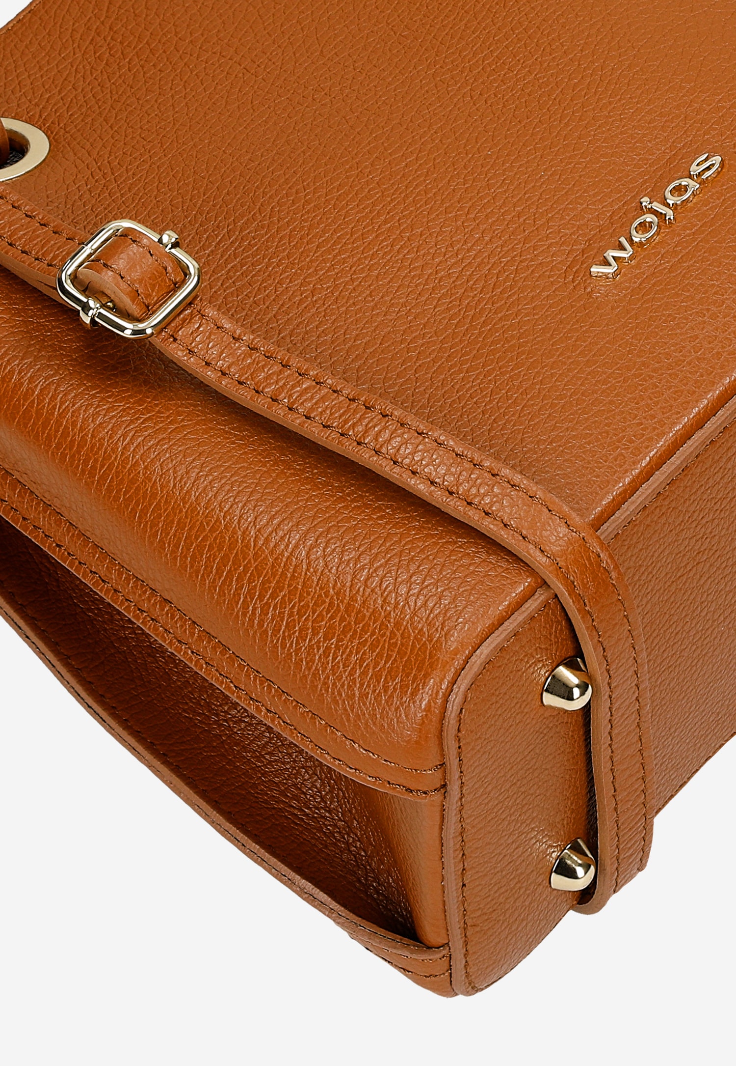 Ciemnobeżowa torebka damska ze skóry licowej