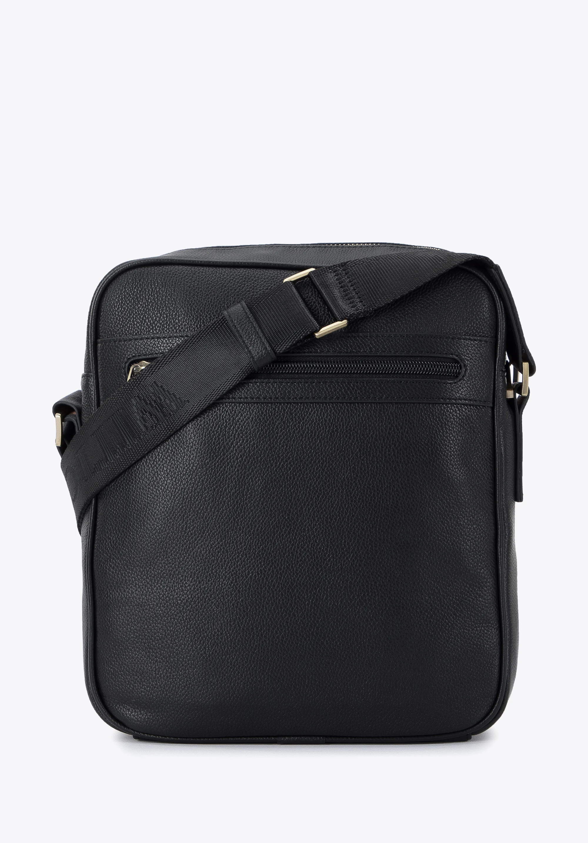 Męska listonoszka skórzana z tasiemką duża