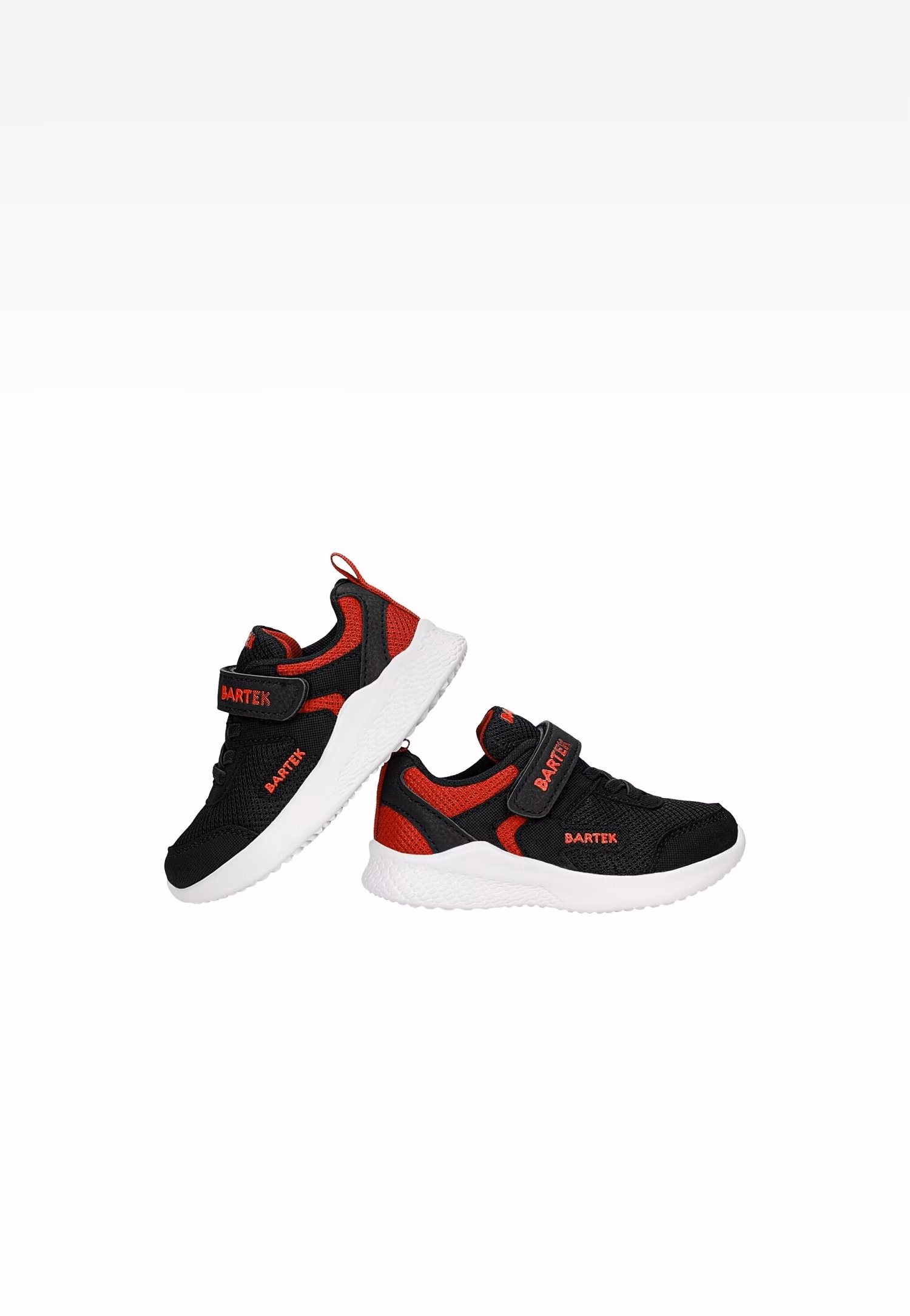 Półbuty BARTEK 11042801, czarno-czerwony