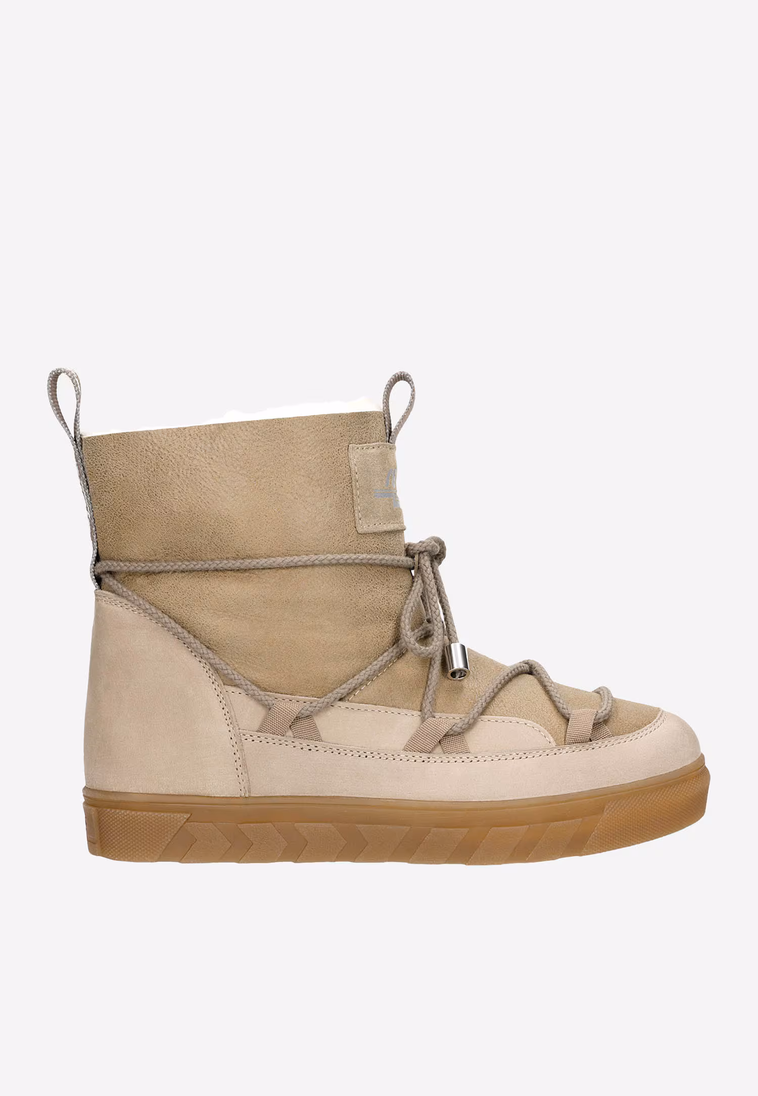 Czarne śniegowce damskie RELAKS z podszewką ze skóry owczej