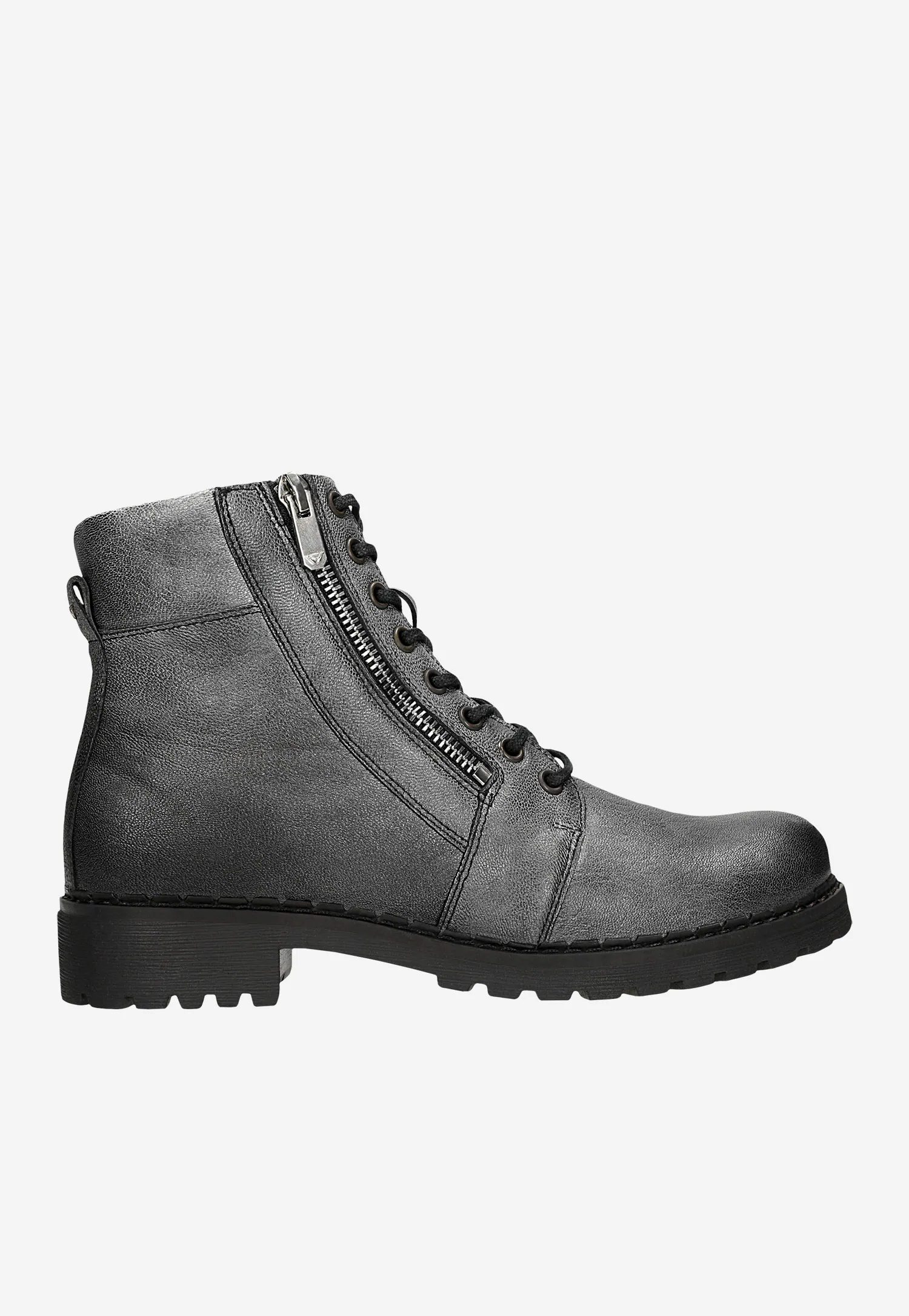 Brązowe skórzane workery damskie z wełnianą podszewką