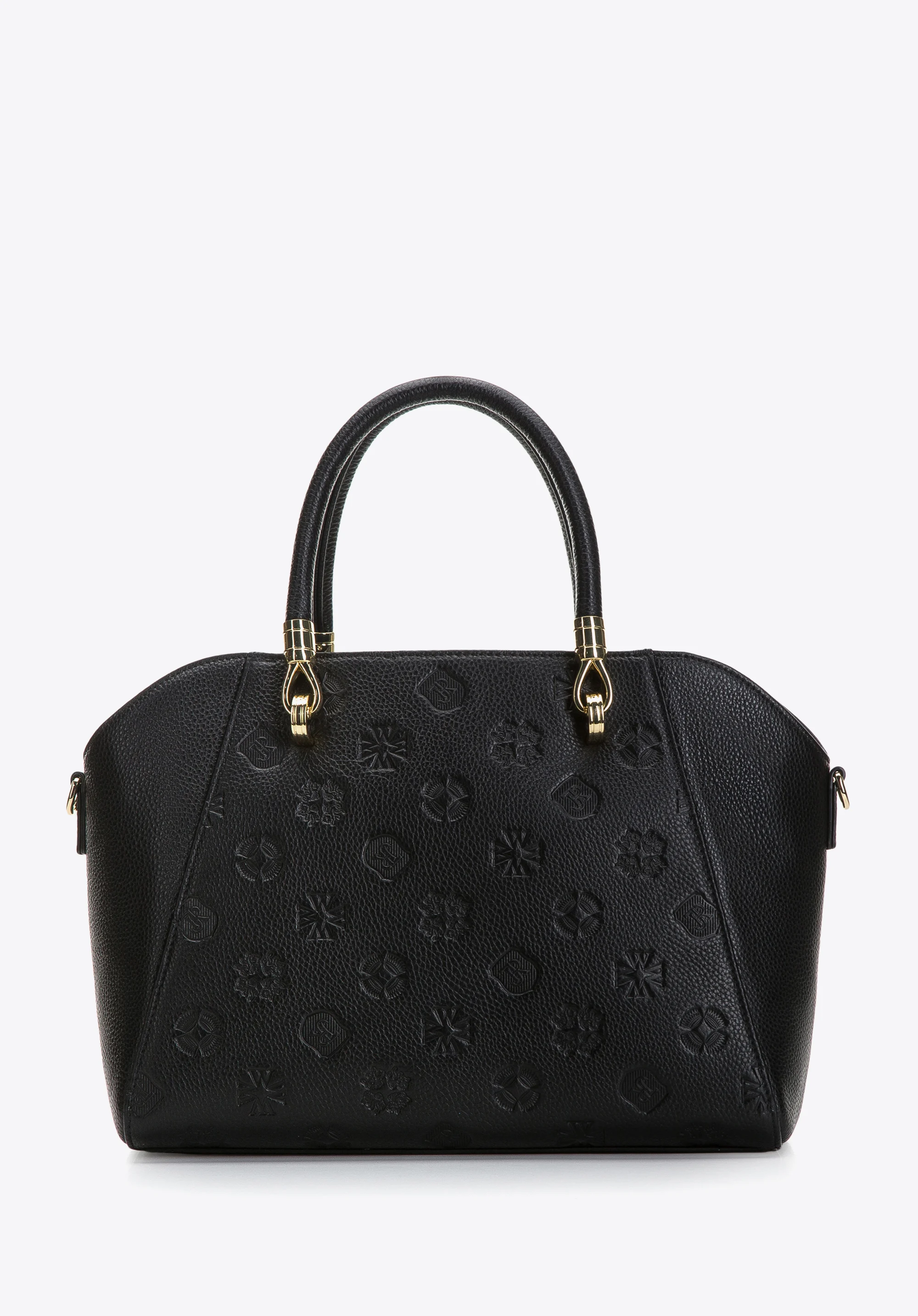 Torebka kuferek skórzana w monogram