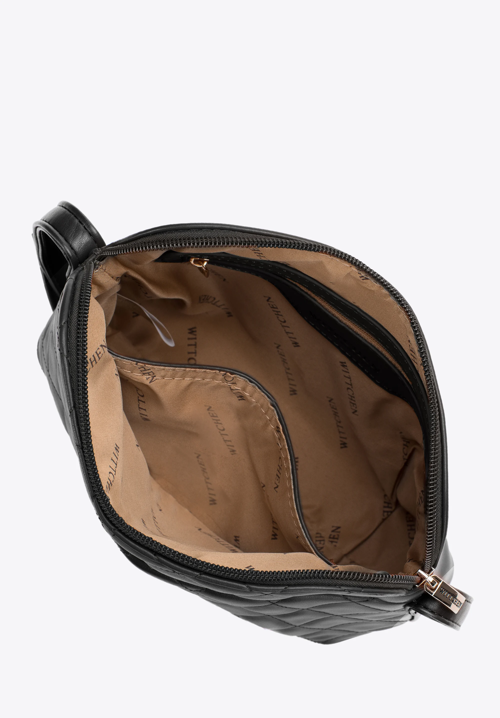 Damska listonoszka z geometrycznie pikowanej ekoskóry