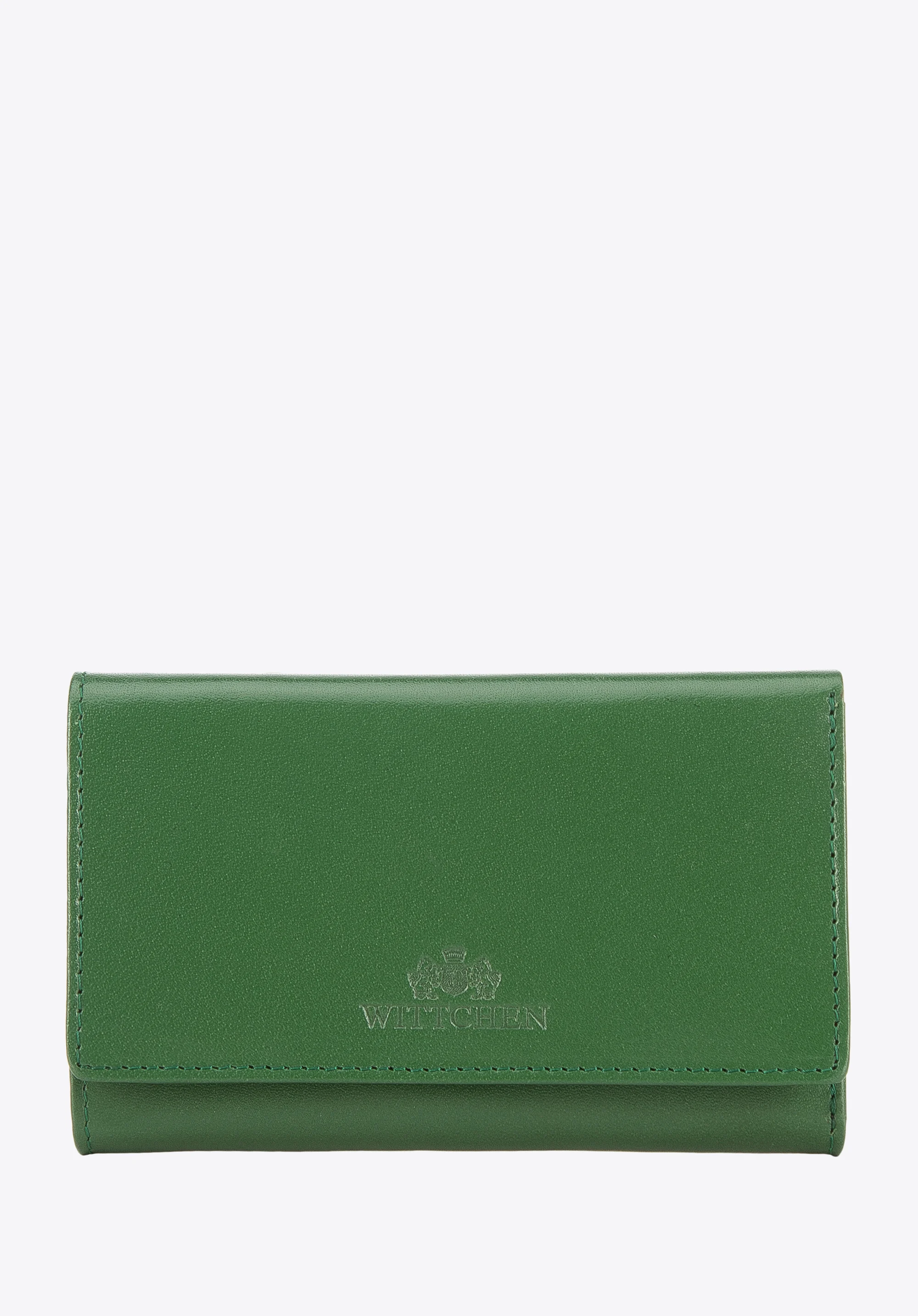 Damski portfel z gładkiej skóry średni