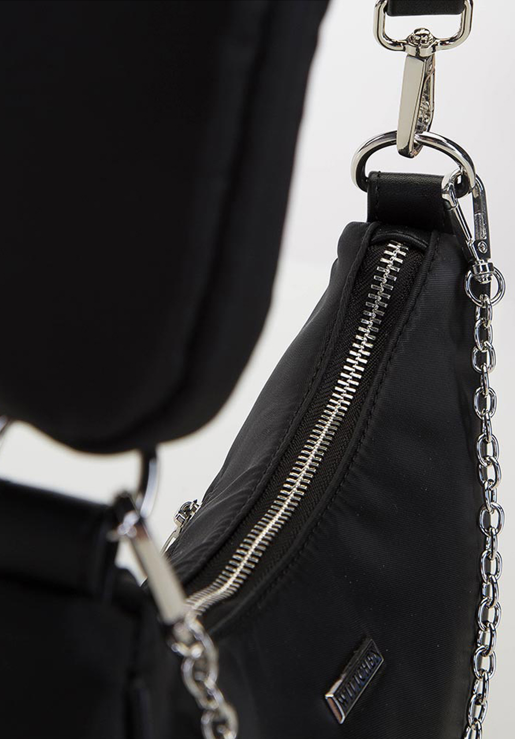 Torebka rogal z tkaniny z saszetką