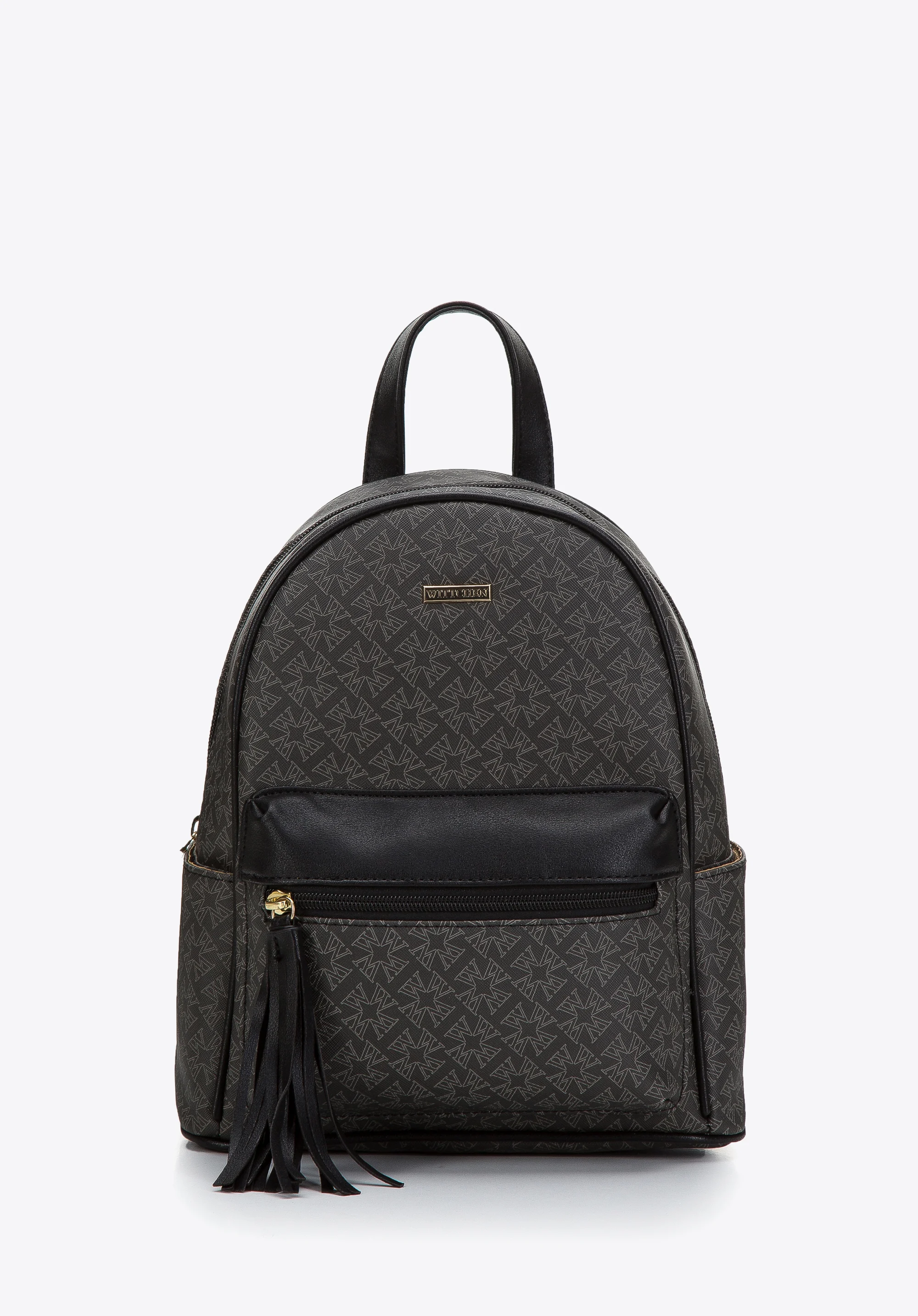 Damski plecak z ekoskóry w monogram