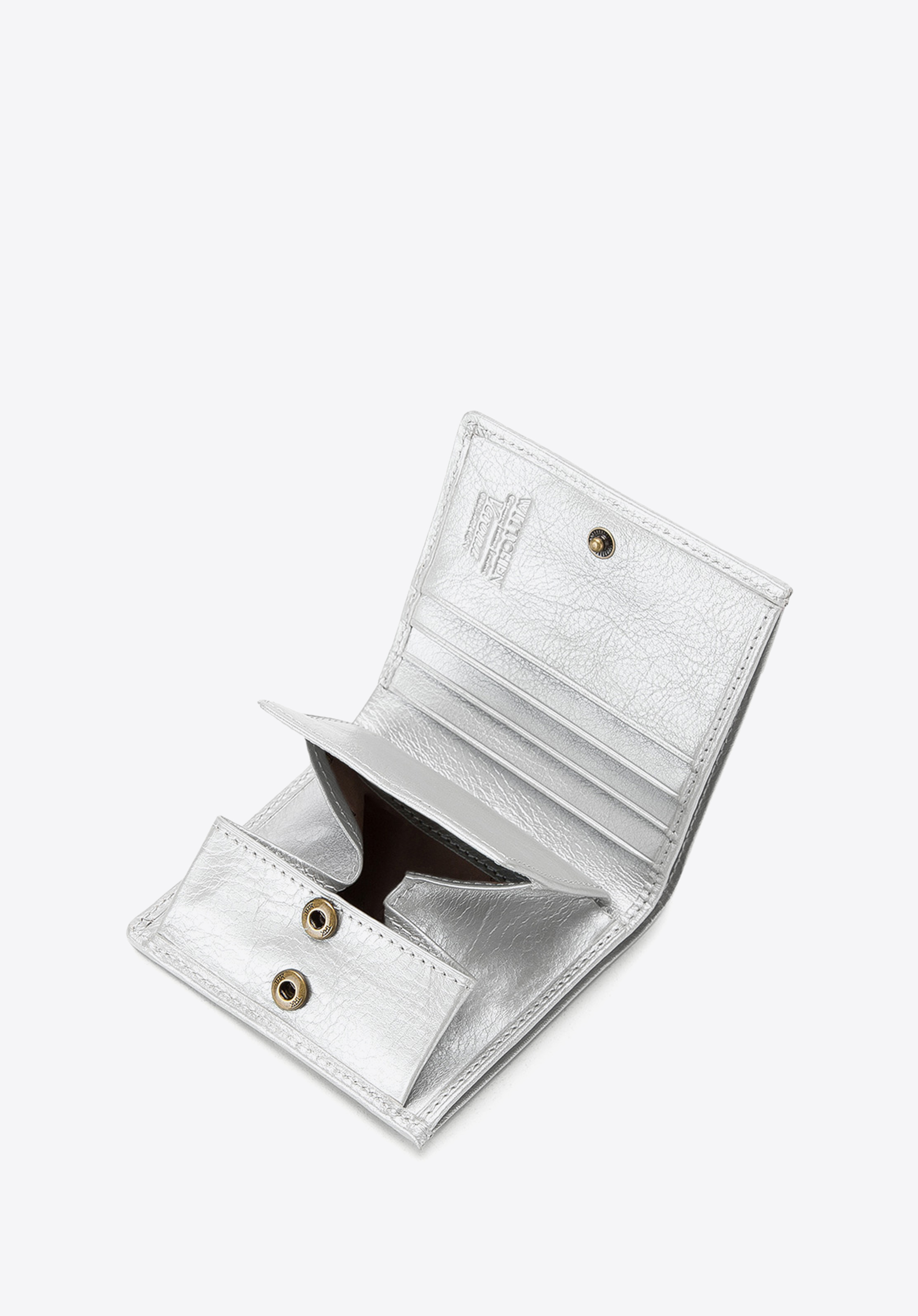 Damski portfel ze skóry lakierowany mały