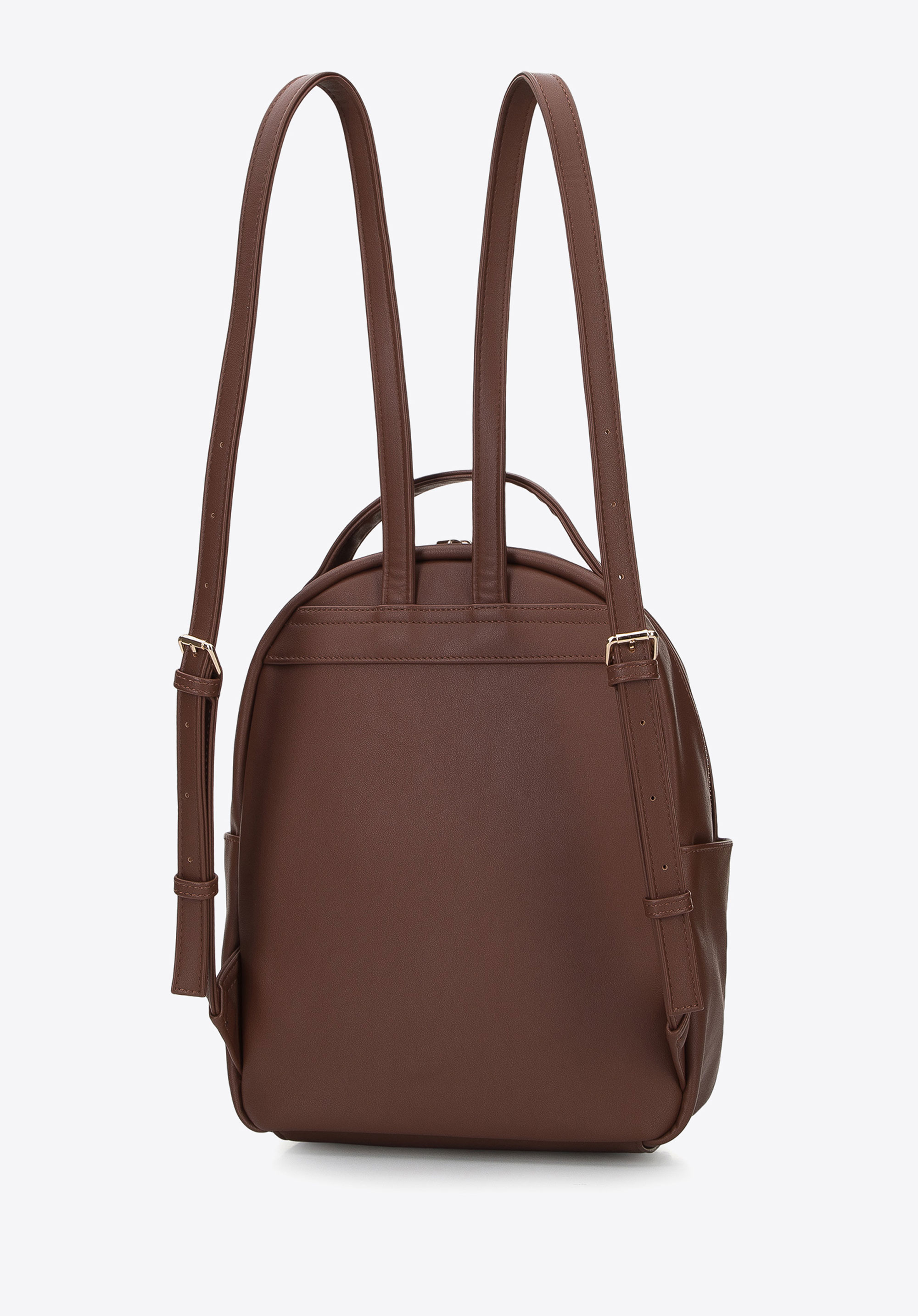 Damski plecak z ekoskóry z geometrycznym pikowaniem