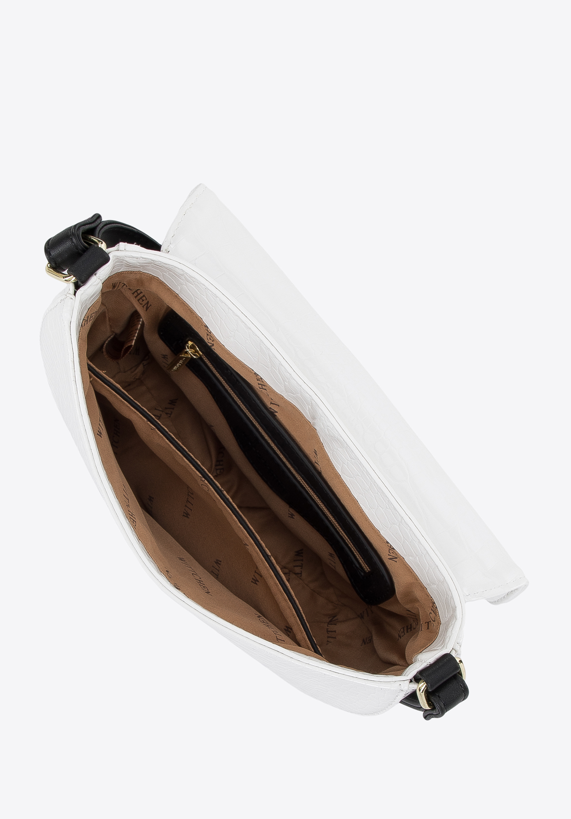 Damska listonoszka z ekoskóry croco