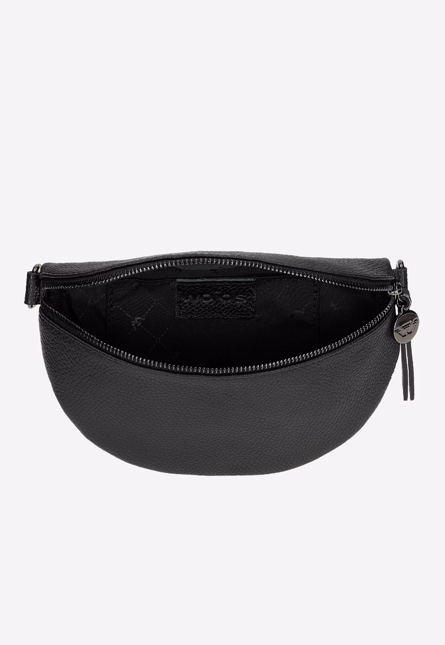 Czarna skórzana torebka nerka