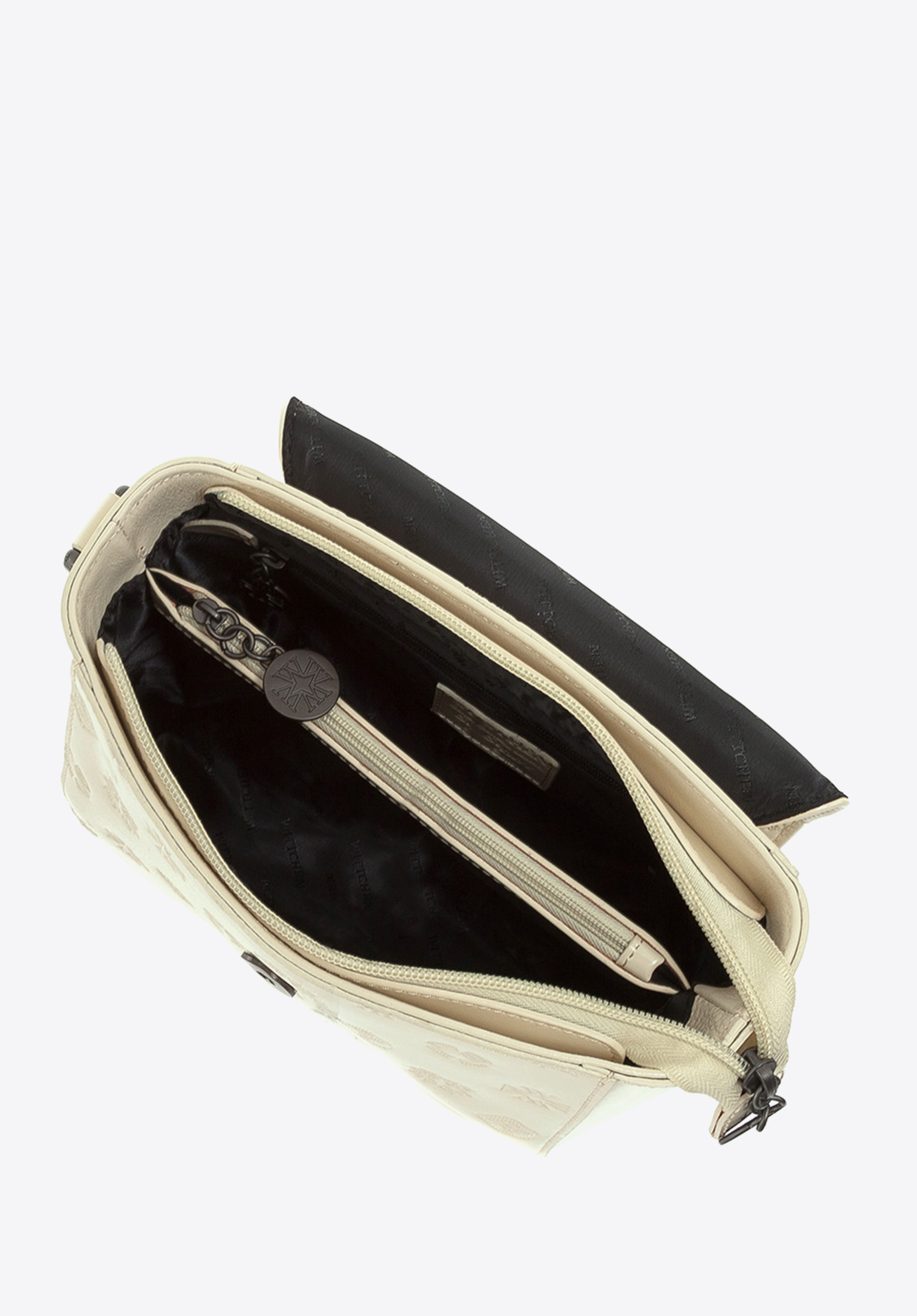 Damska listonoszka ze skóry lakierowanej wytłaczana