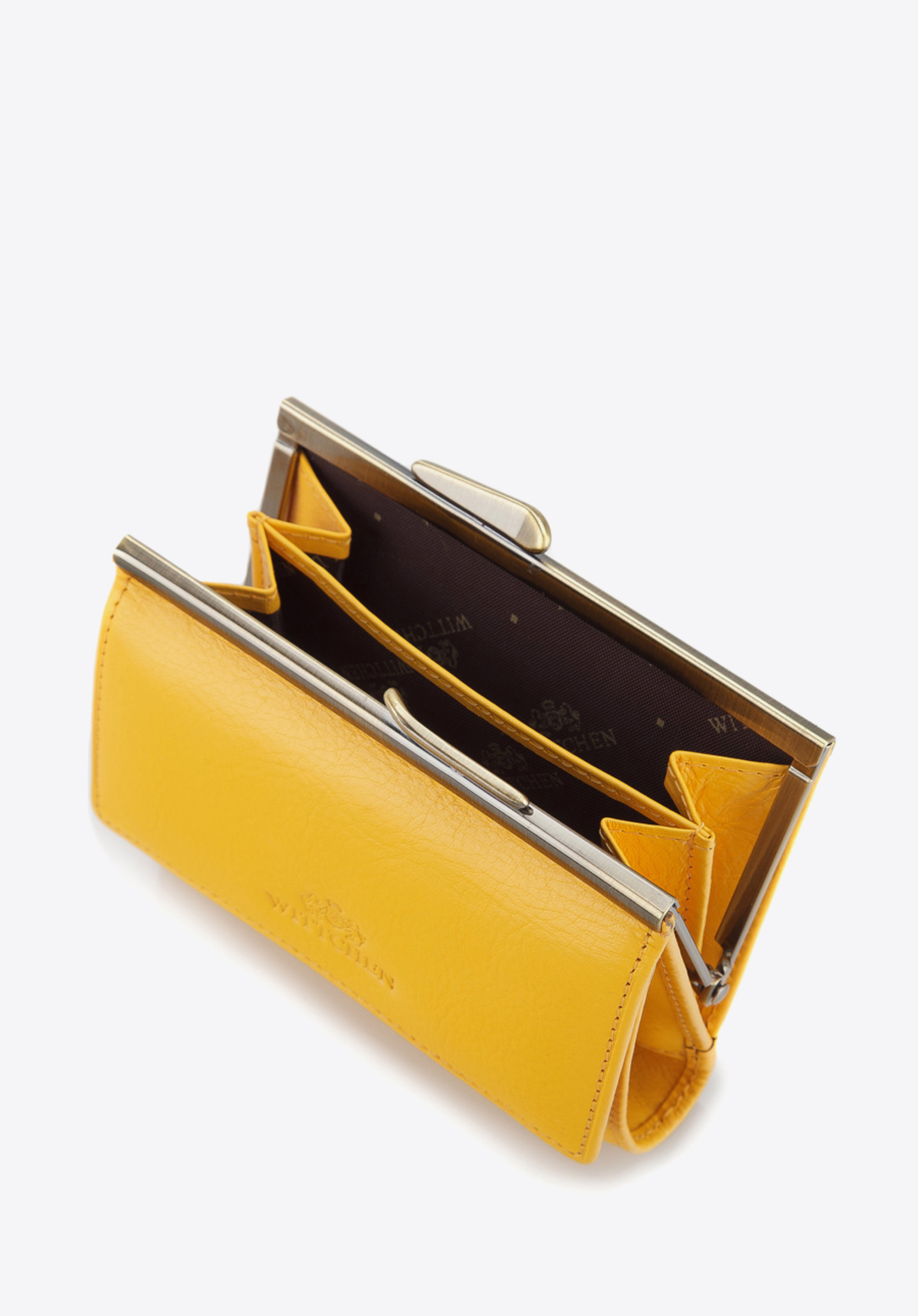 Damski portfel ze skóry na bigiel mały